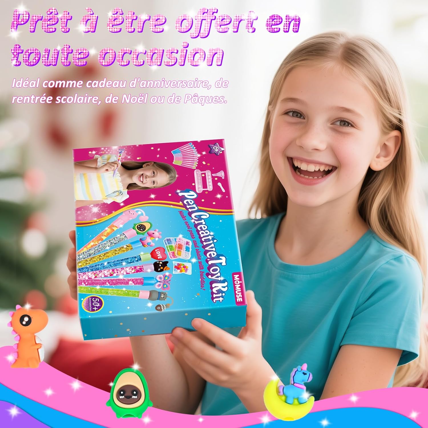 Thumbnail 4 de Kit MOMUSE « Fabrique à Stylo 50 Accessoires » : atelier de stylos personnalisés pour enfants (6-12 ans)