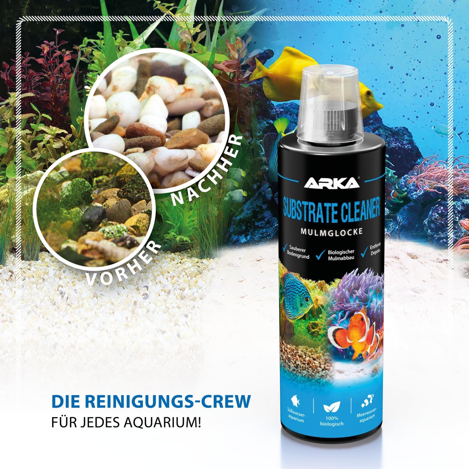 Thumbnail 6 de Mulmsauger Aquarium 473 ml – ARKA Substrate Cleaner: Flüssiger biologischer Bodengrundreiniger gegen Mulm, Schlamm und Futterreste