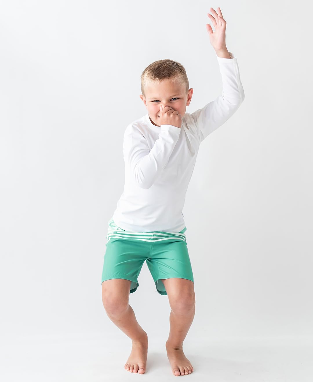 Detalle de RUGGEDBUTTS Baby/Toddler Boys Long Sleeve Rash Guard Swim Shirt with UPF 50+