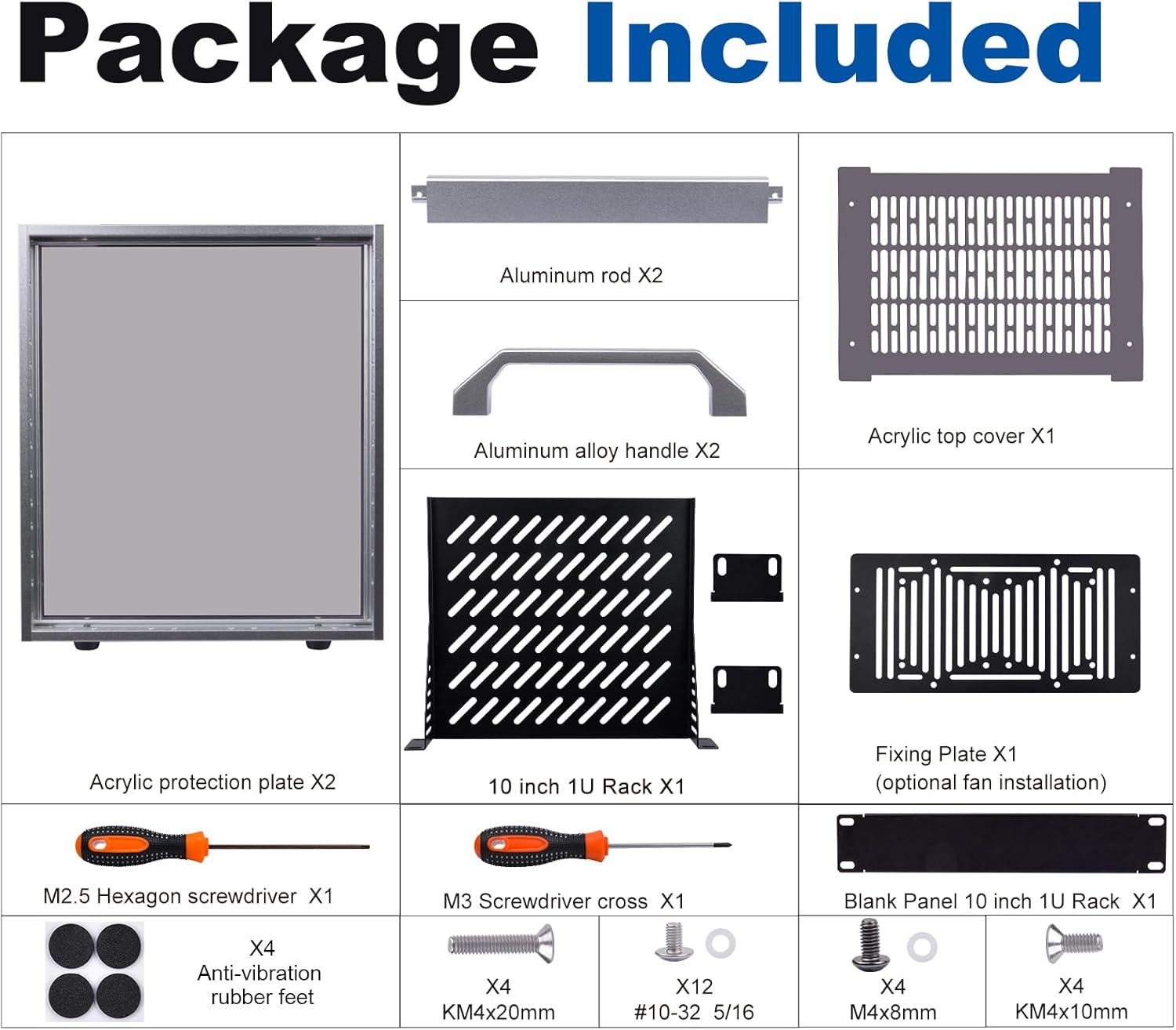 Detalle 2 de DeskPi RackMate T0 4U 10-inch server rack