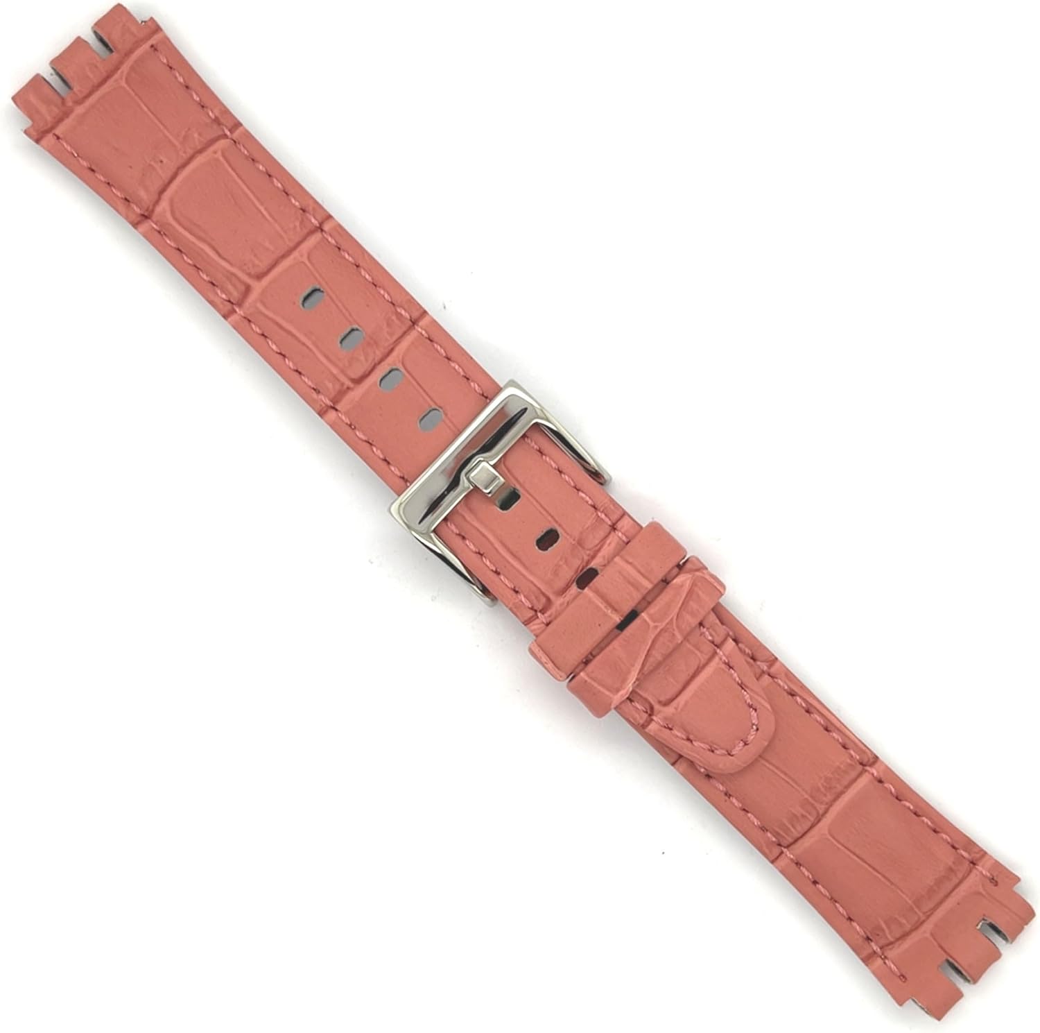 Thumbnail 2 de diloy Leder-Uhrenarmband Croco grain 21–23 mm (kompatibel mit Swatch Irony & Scuba) – Ref 328