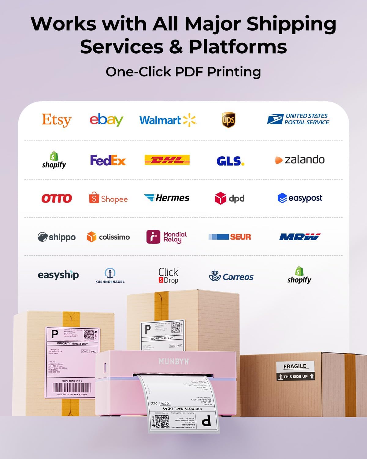 Thumbnail 6 de MUNBYN 130B Bluetooth Thermal Label Printer 4x6