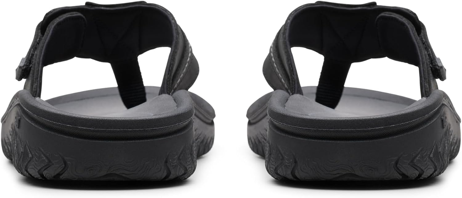 Thumbnail 5 de Clarks Wesley Sun TonguesHomme – Sandale en cuir noir, taille 11 (Homme)