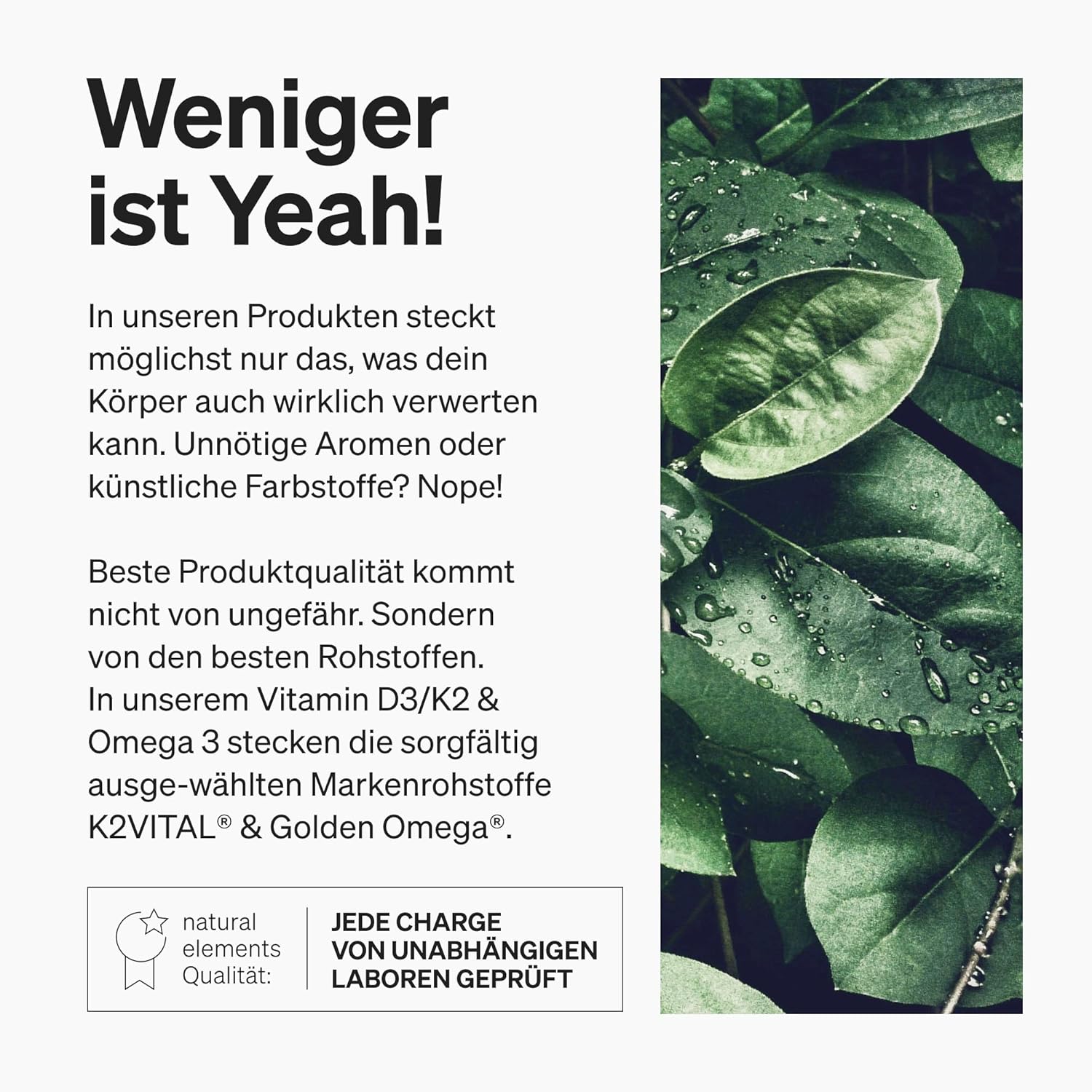 Detalle 2 de natural elements Vitamin D3 K2 Omega‑3 — Nahrungsergänzungsmittel