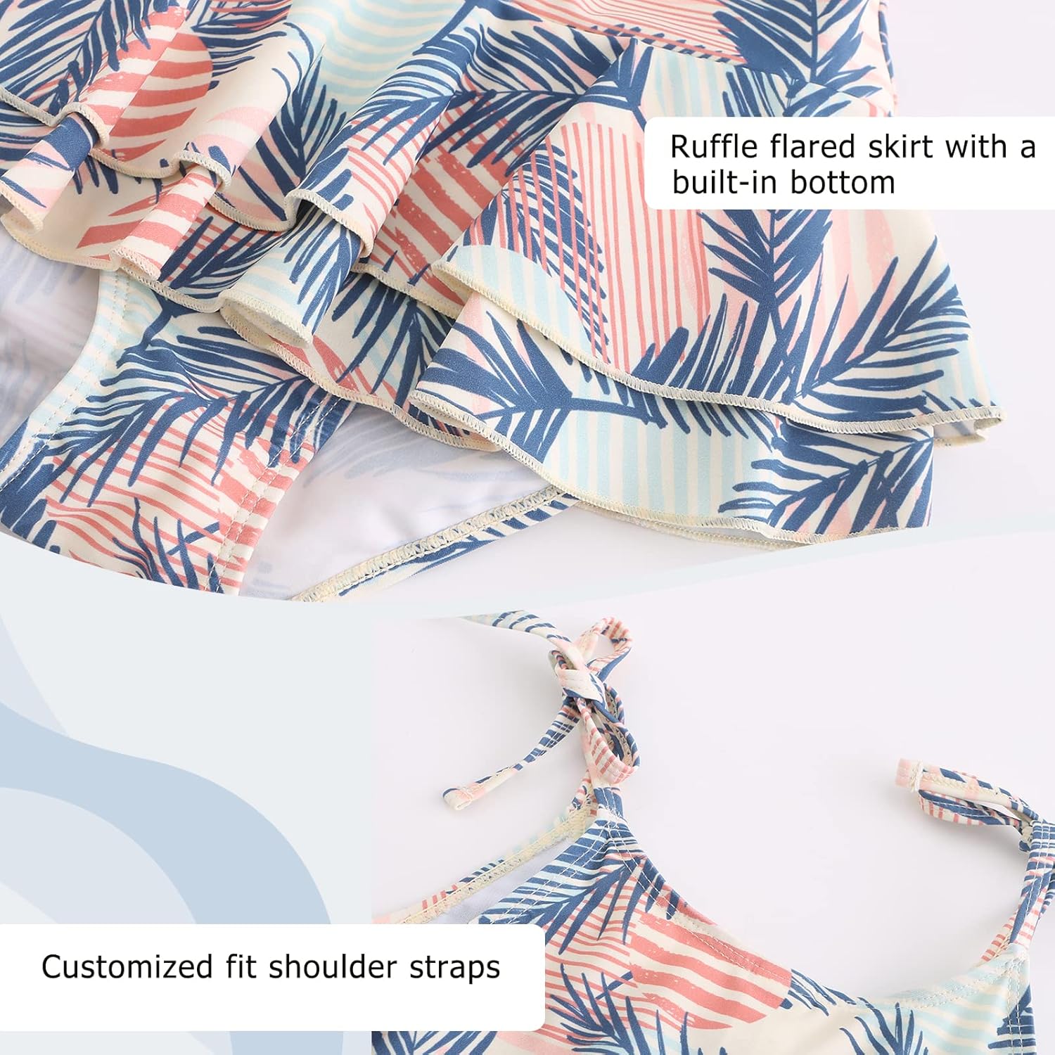 Thumbnail 3 de Aisyee Girls One Piece Swimming Costume – Delightfully Adjustable, Breathable Beachwear