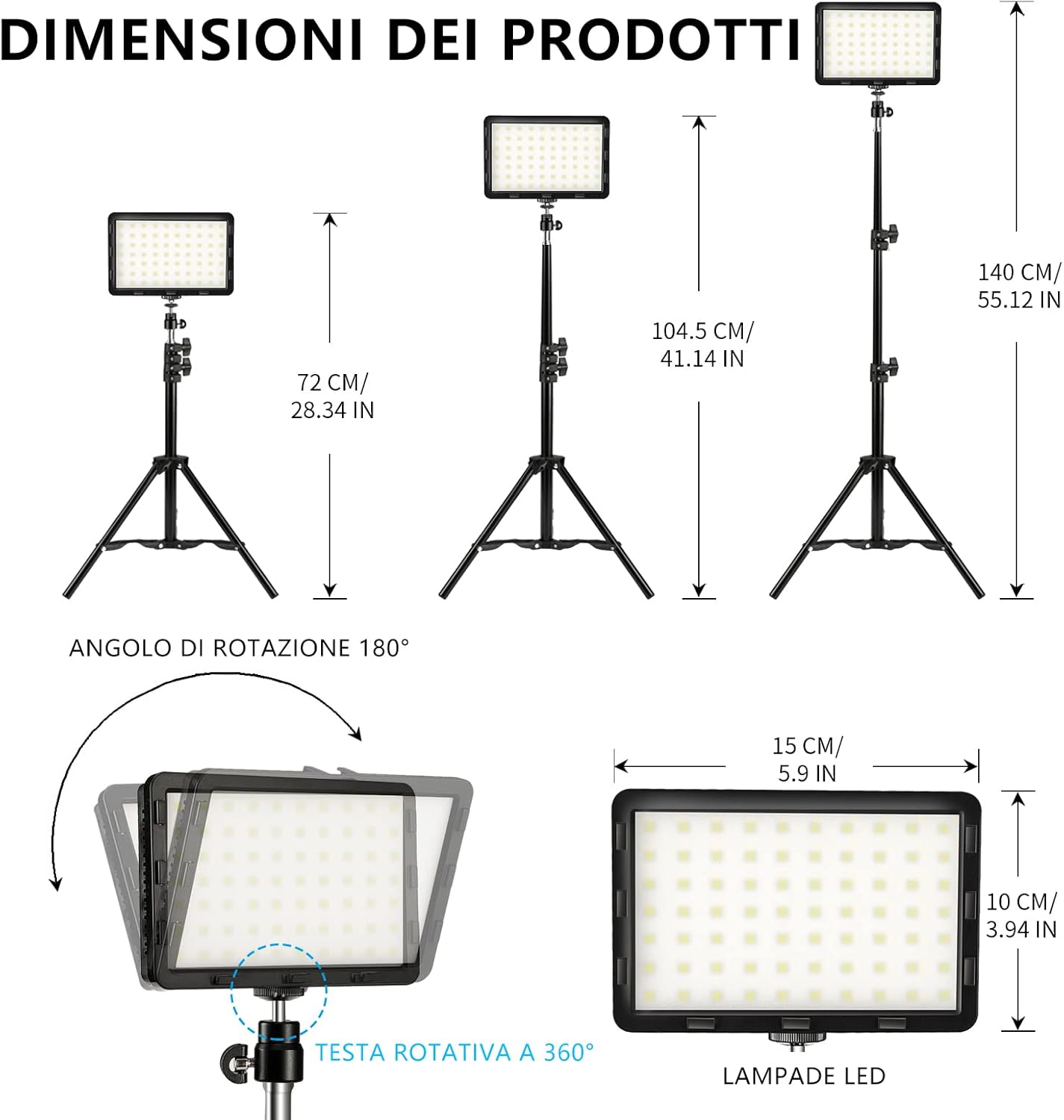 Thumbnail 4 de Photography Video Lighting Kit 5600K LED