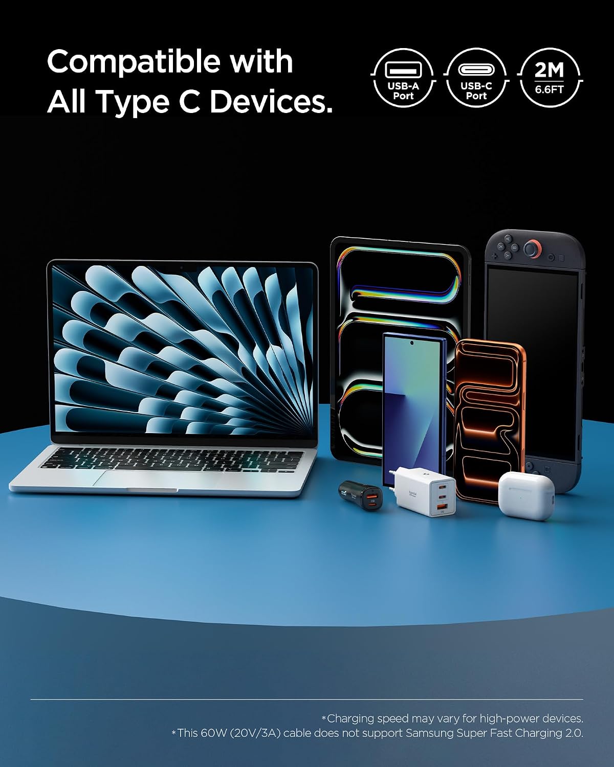 Thumbnail 6 de Spigen Essential Cavo USB Type-C ricarica rapida 60W (USB-A→USB-C), 2 m