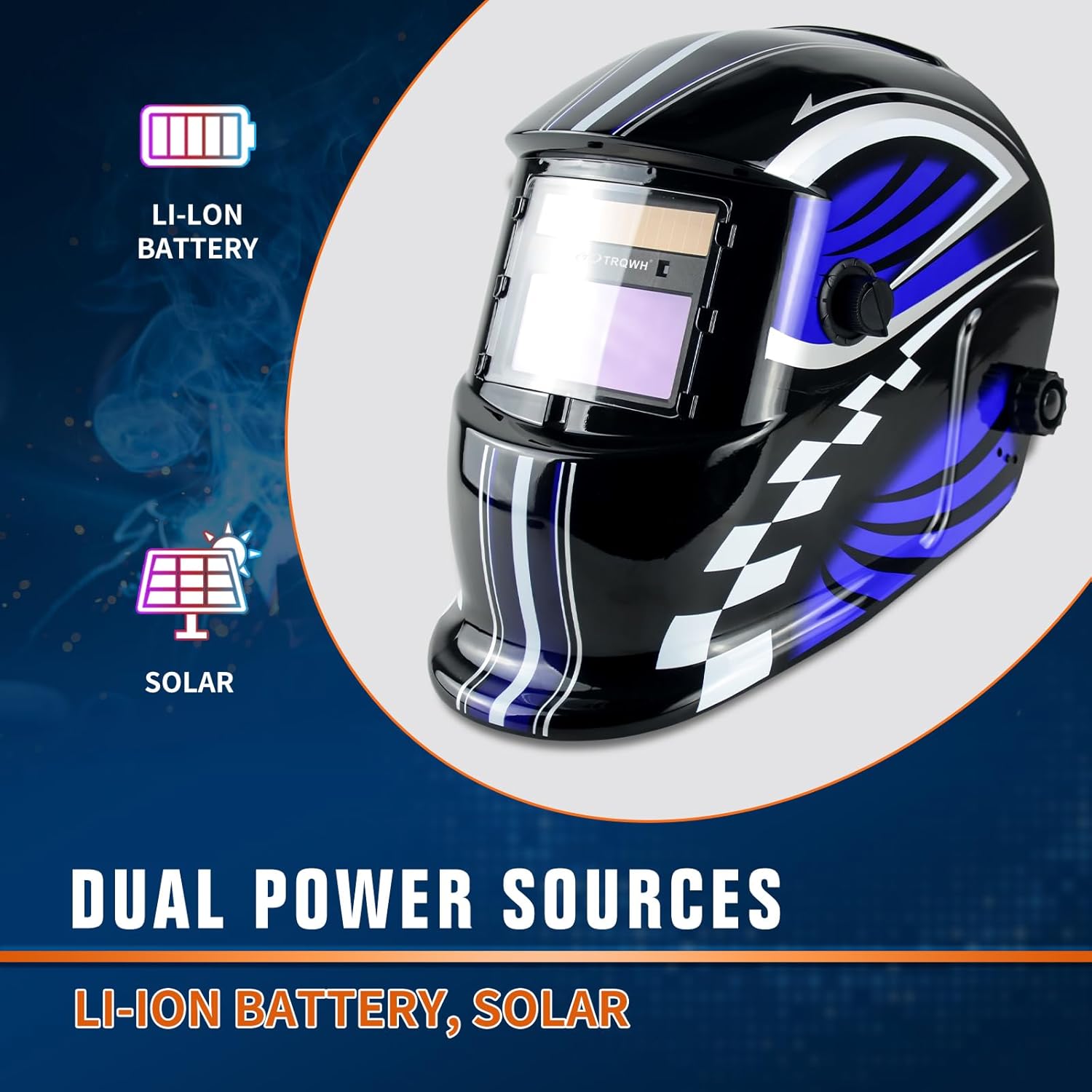 Detalle de TRQHD01 TRQWH Auto Darkening Welding Helmet with True Color Lens