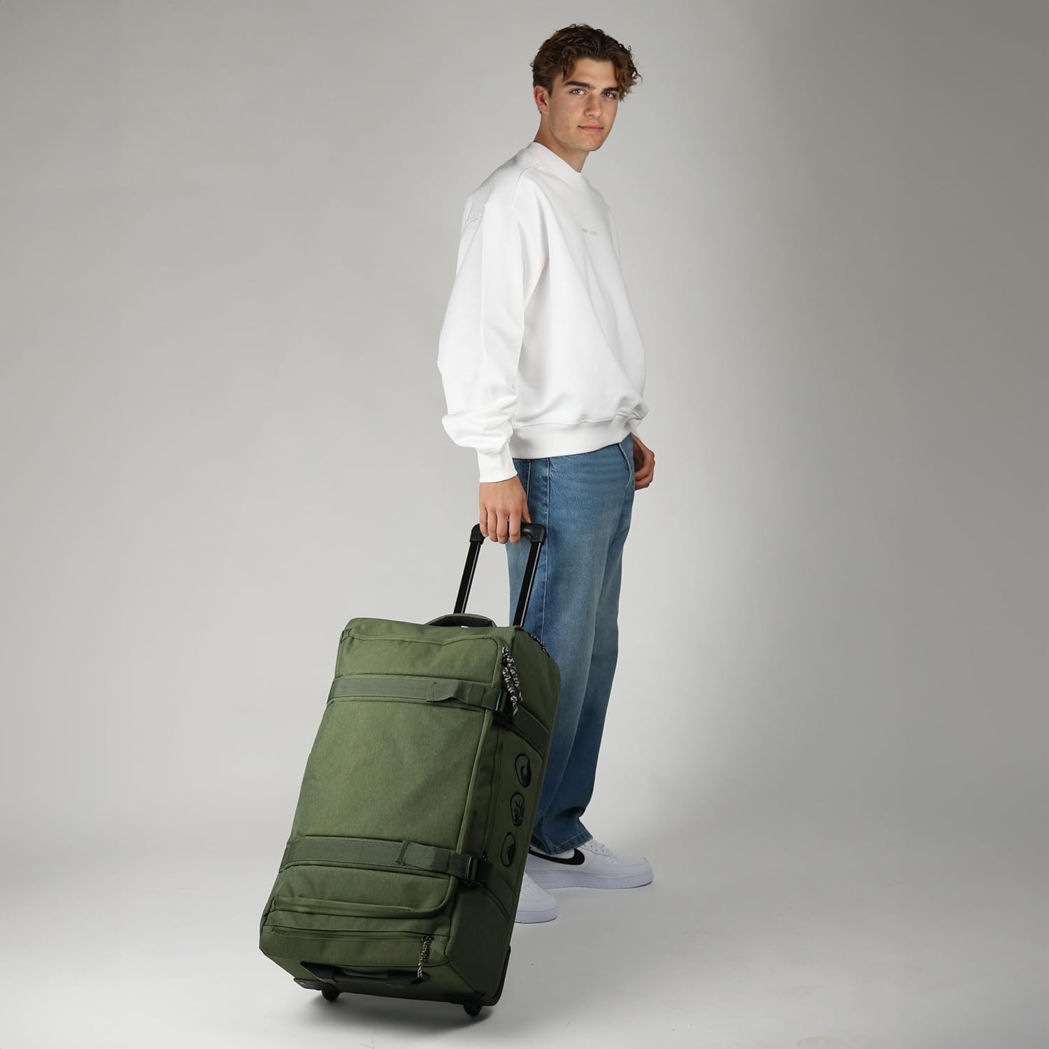 Detalle 2 de SONS OF ALOHA Makai Trolley Reisetasche mit Rollen – 63 Liter, grün, 68 cm