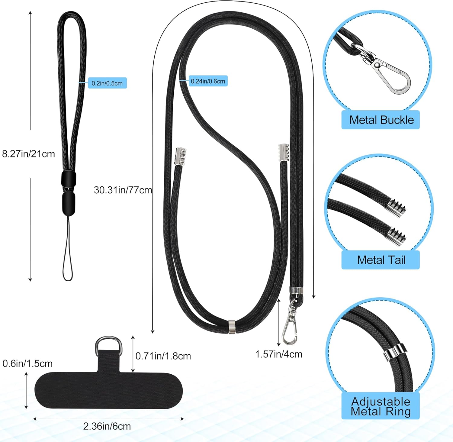 Detalle de takyu Phone Lanyard 2-Pack Crossbody