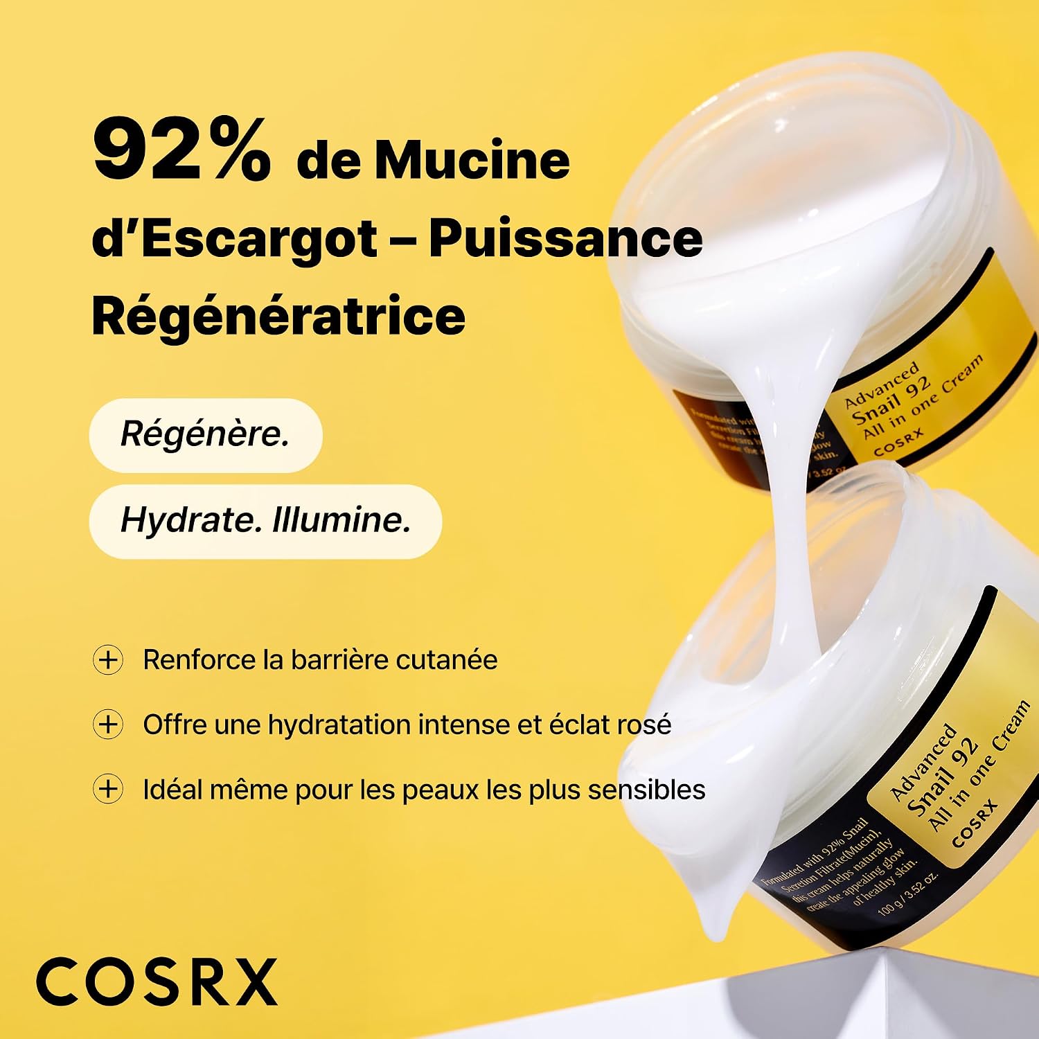 Thumbnail 1 de COSRX Advanced Snail 92 Crème Tout en Un 100 ml — soin hydratant réparateur à la mucine d’escargot