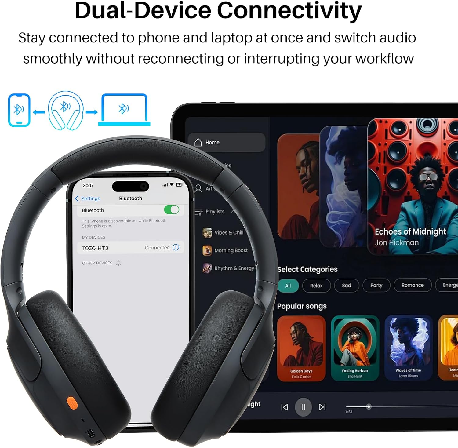 Thumbnail 6 de TOZO HT3 Noise Cancelling Headphones