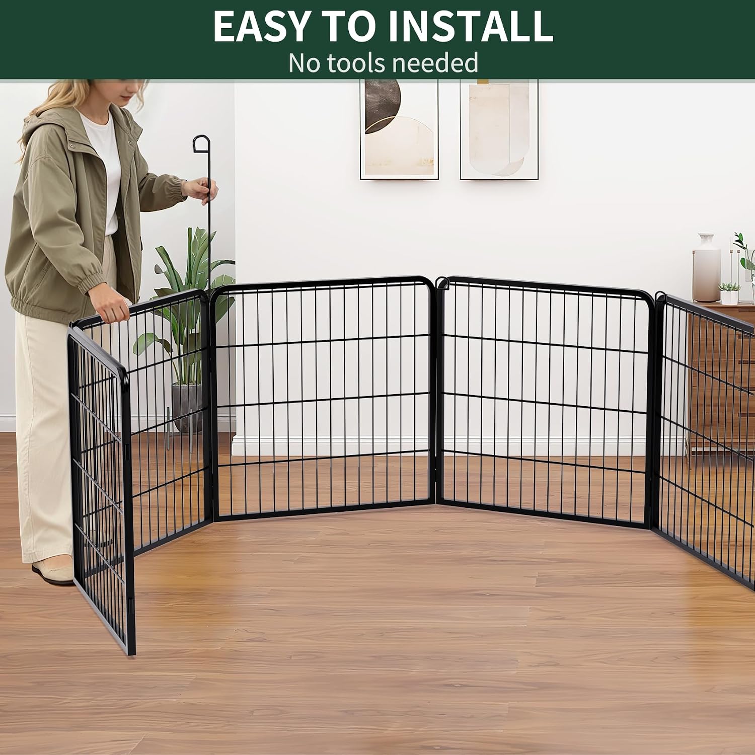 Detalle de PETIME Dog Playpen, 8 Panels