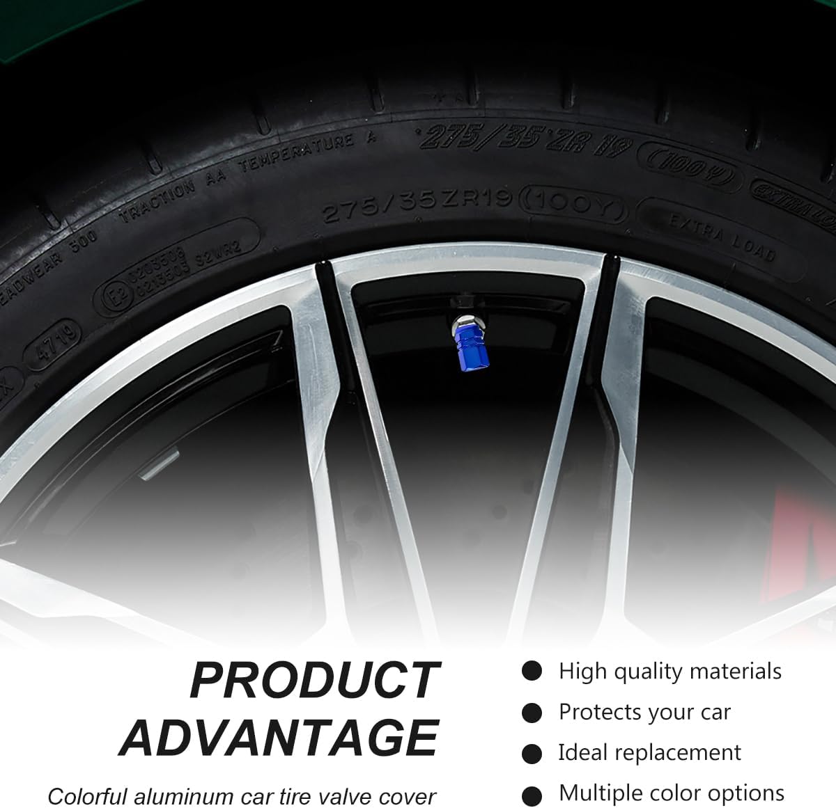Detalle de LSKASELUE Tire Valve Stem Caps, Aluminum
