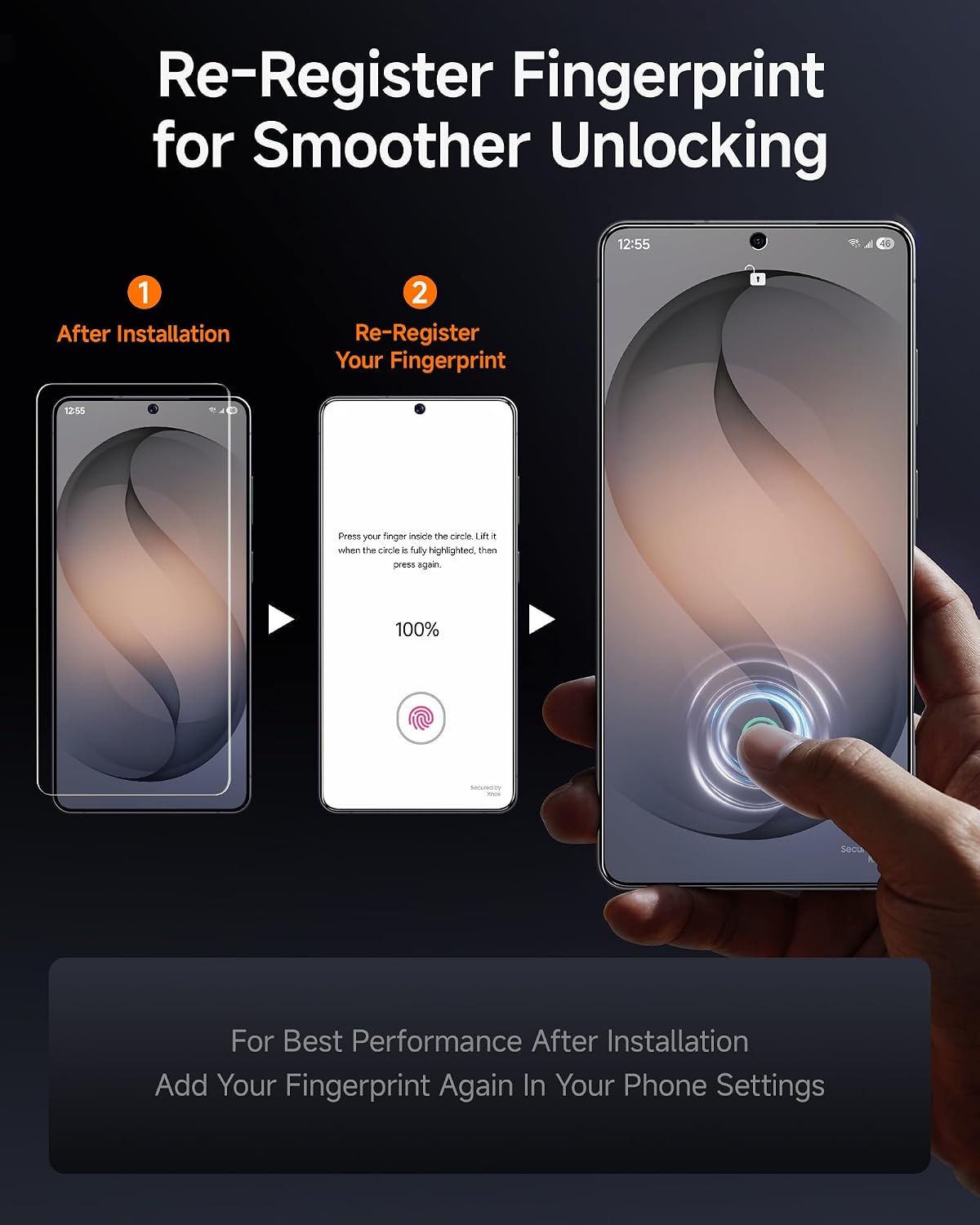 Thumbnail 6 de SMARTDEVIL Galaxy S26 Ultra Screen Protector, 3-Pack 9H Tempered Glass
