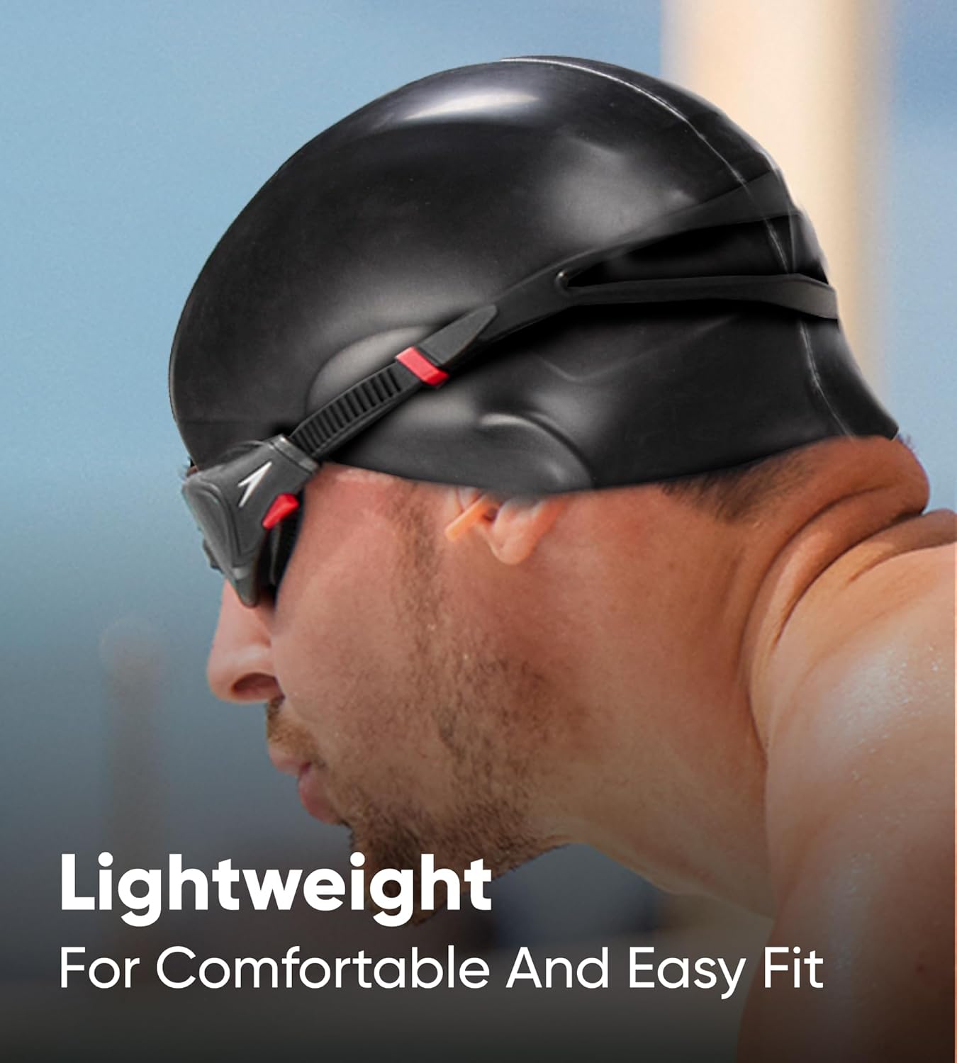 Detalle de Speedo Aqua V Racing Cap Unisexe – réduction de traînée et confort lors de la natation