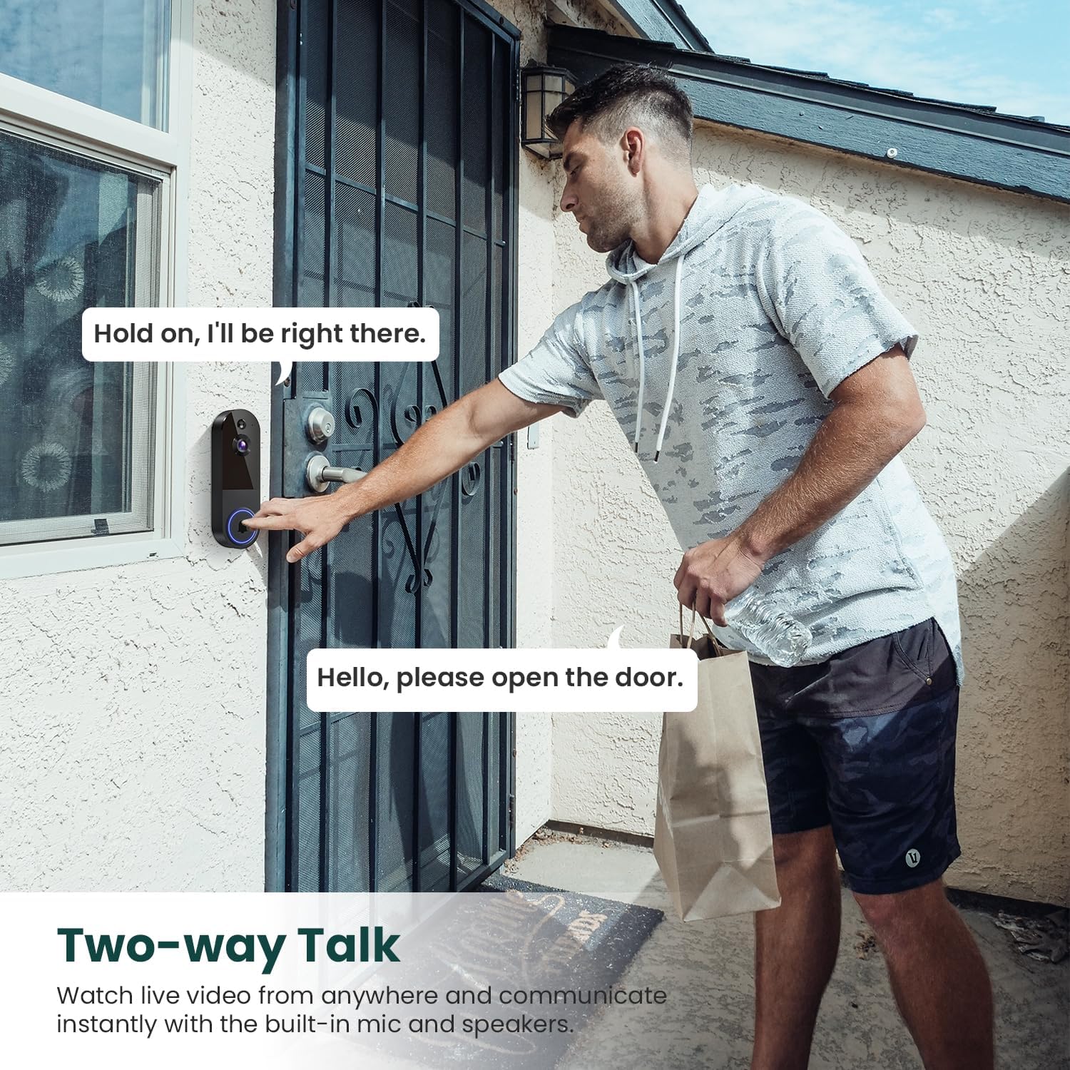 Thumbnail 3 de FineLuck 1080P Video Doorbell Camera Wireless — Battery Powered, AI Detection & 2-Way Talk