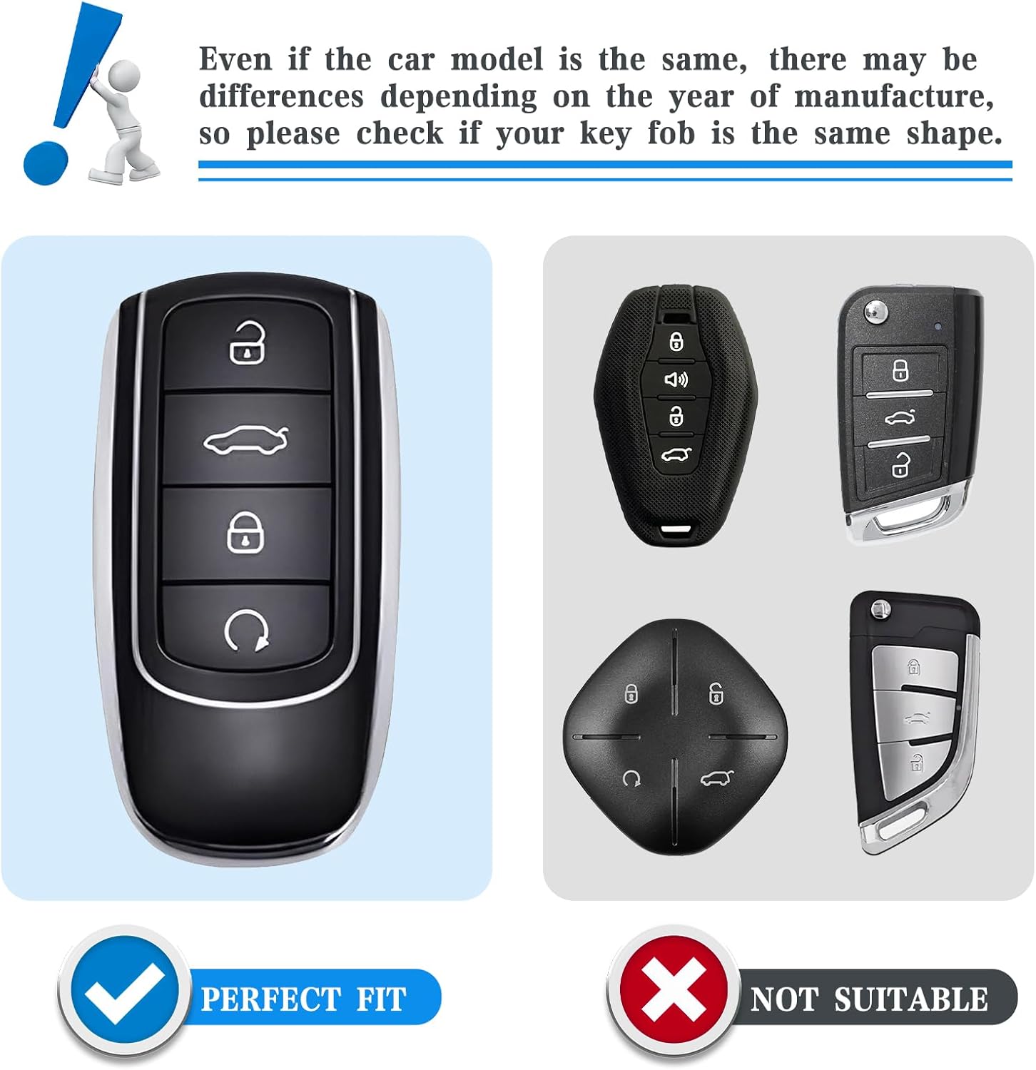 Detalle de Car Key Case for Jaecoo 7 and Chery Models – Protective TPU Key Fob Cover