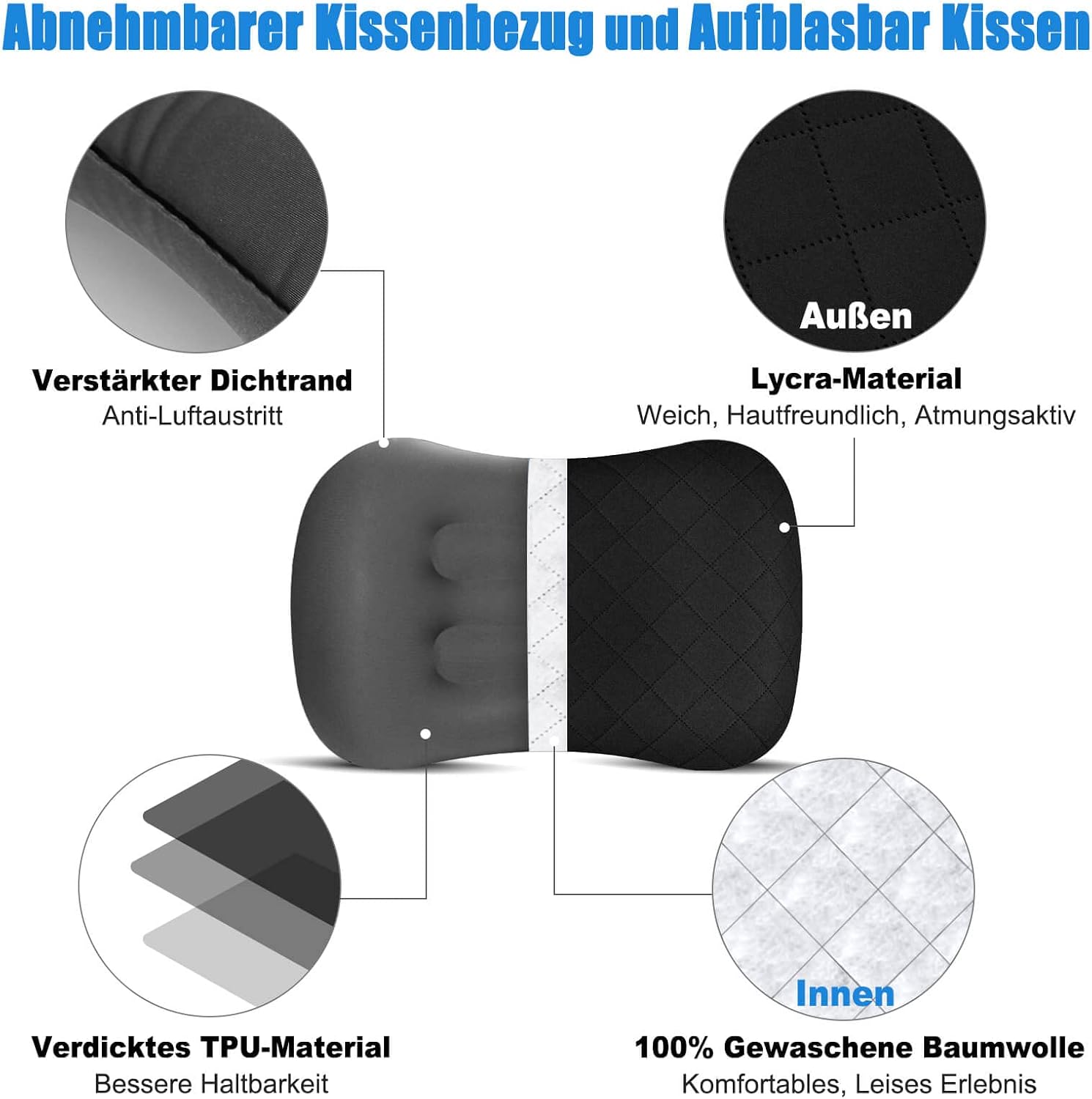 Detalle 2 de Tavaler Ultralight Aufblasbares Kissen 200 g 🏕