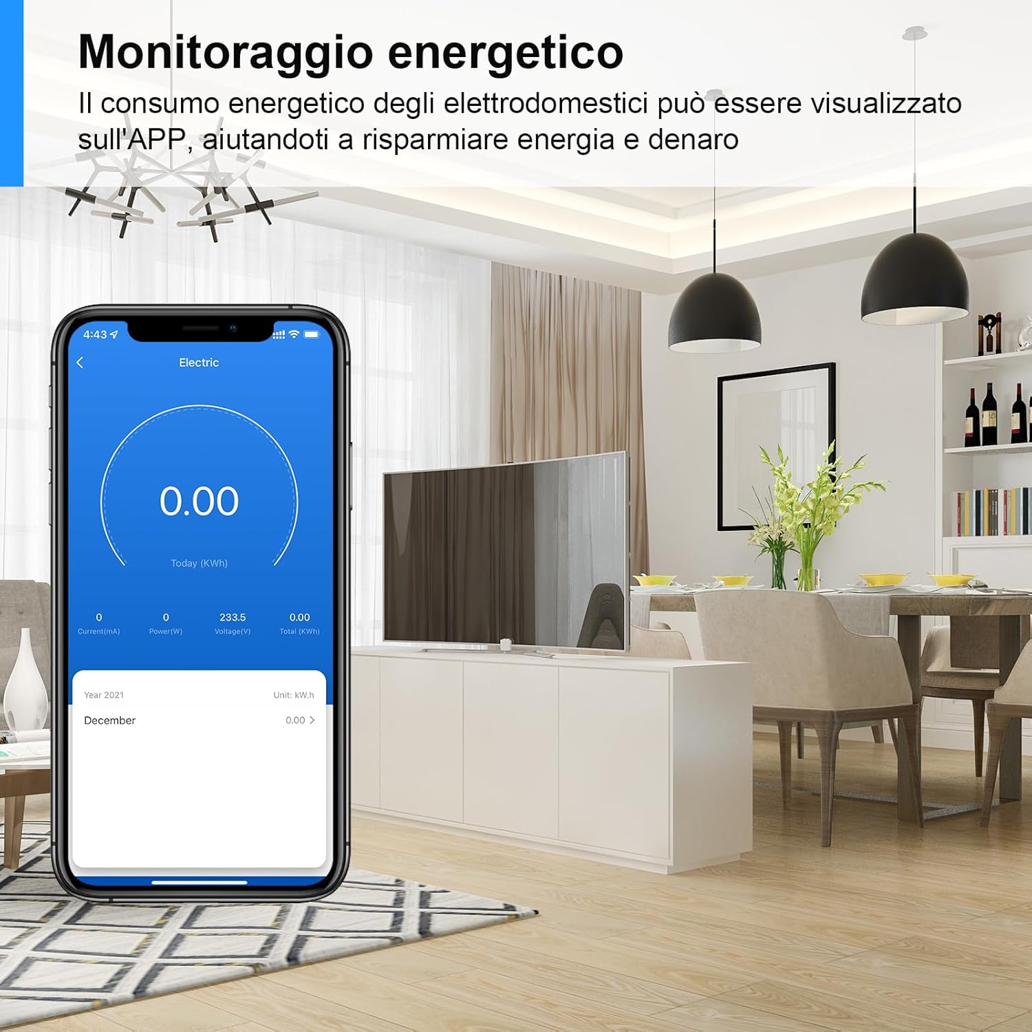 Detalle de Presa WiFi Italiana Type L per monitoraggio energetico Smart Plug, con timer e protezione (2 pezzi) compatibile Alexa & Google Home