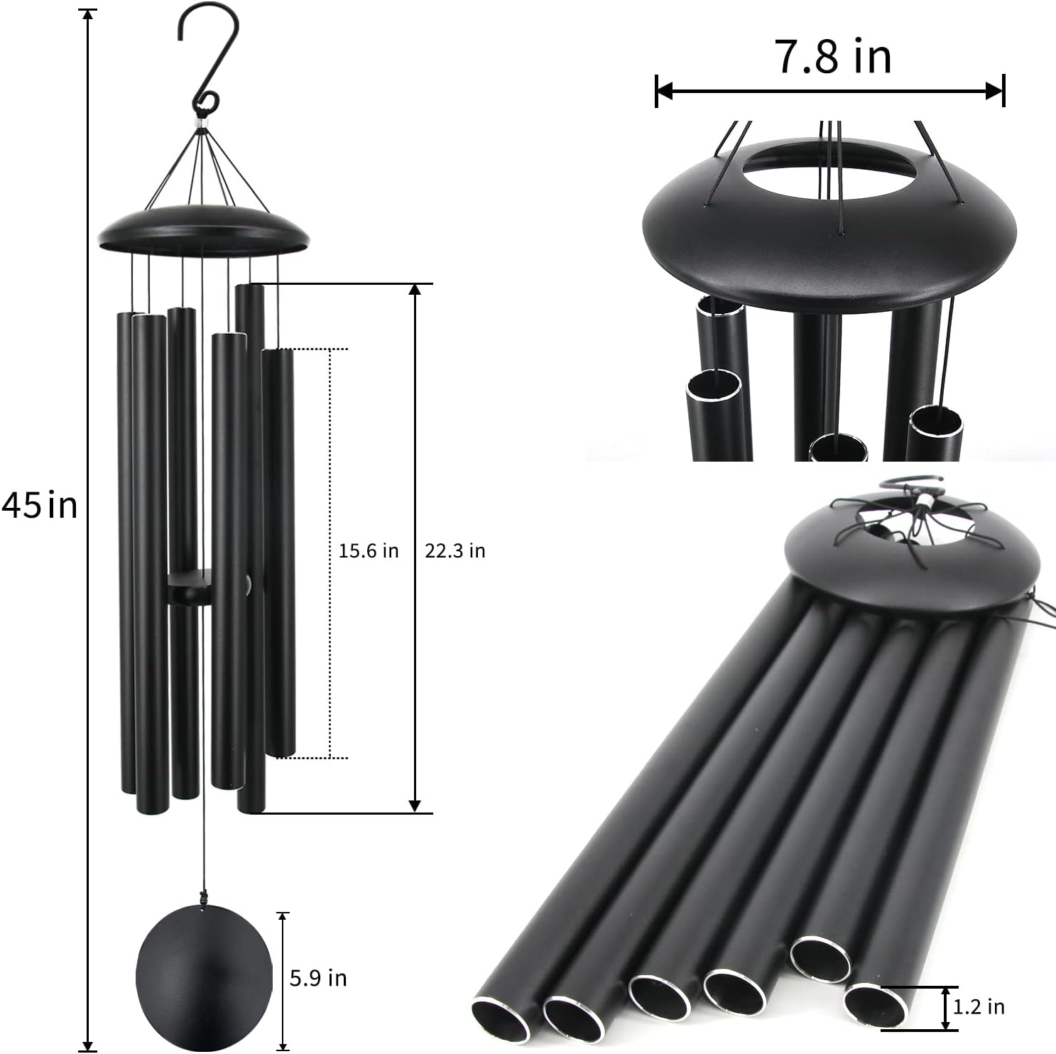 Detalle 2 de ASTARIN Wind Chimes, 45-Inch