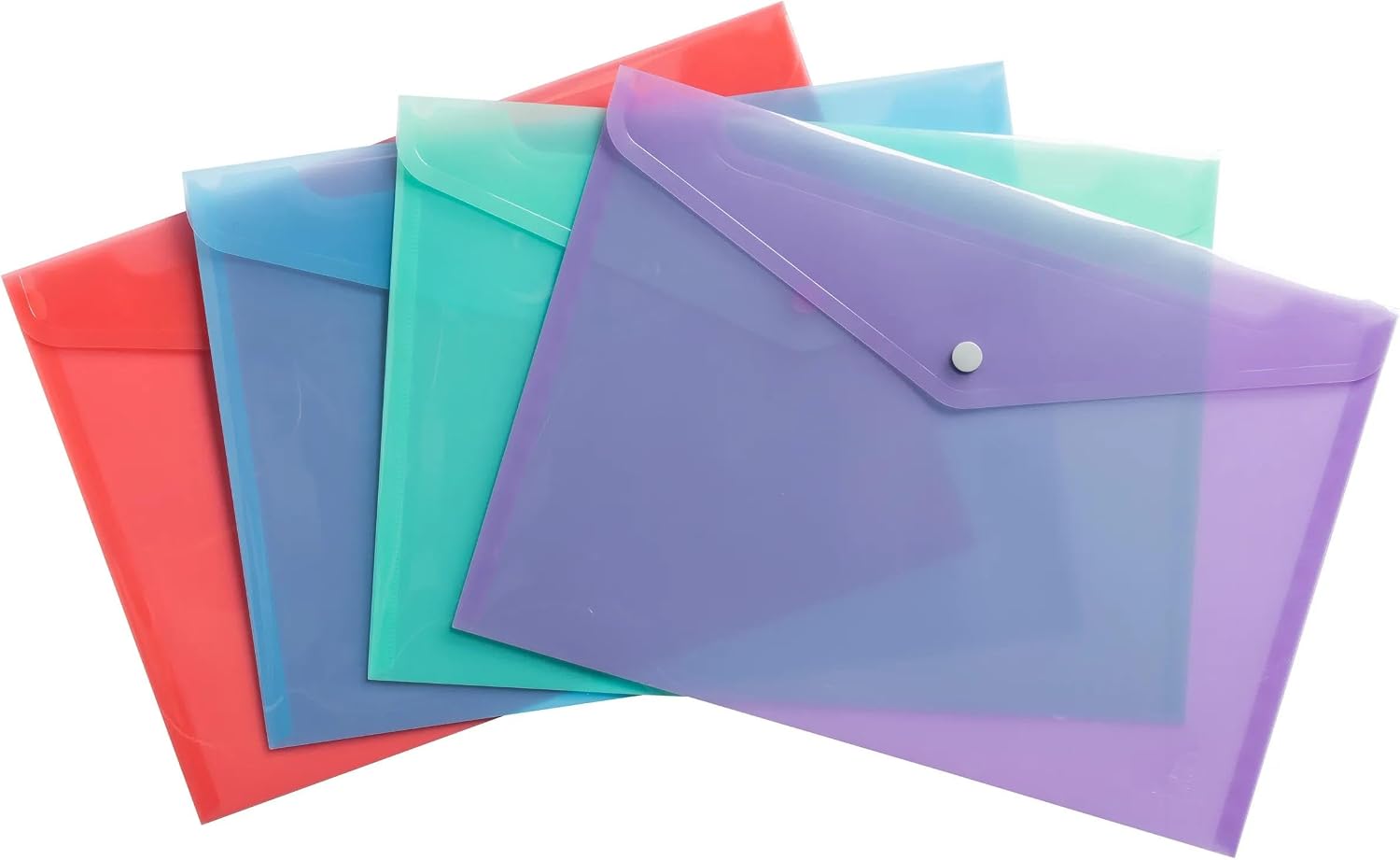 Detalle de Exacompta 35450E – Pochettes Chromaline Pastel, 28 unités, format A4 (33x23 cm) – Bleu pastel, corail, mauve, vert