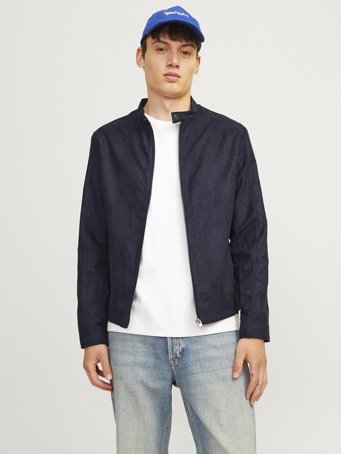 Thumbnail 1 de JACK & JONES Herren Kunstwildlederjacke mit Steppung und Vordertaschen