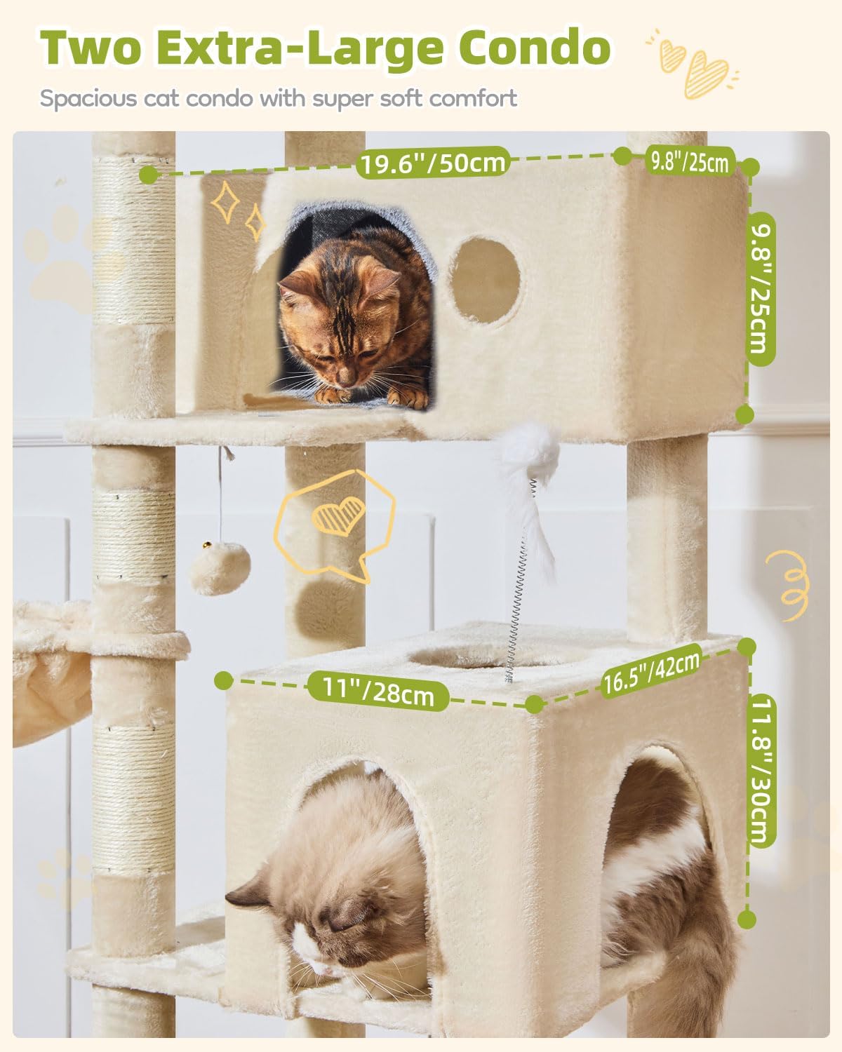 Thumbnail 3 de Taoqimiao Rascador para Gatos Grandes 193cm