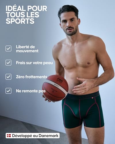 Thumbnail 2 de DANISH ENDURANCE Boxers Running Hommes – Lot de 3 (M)