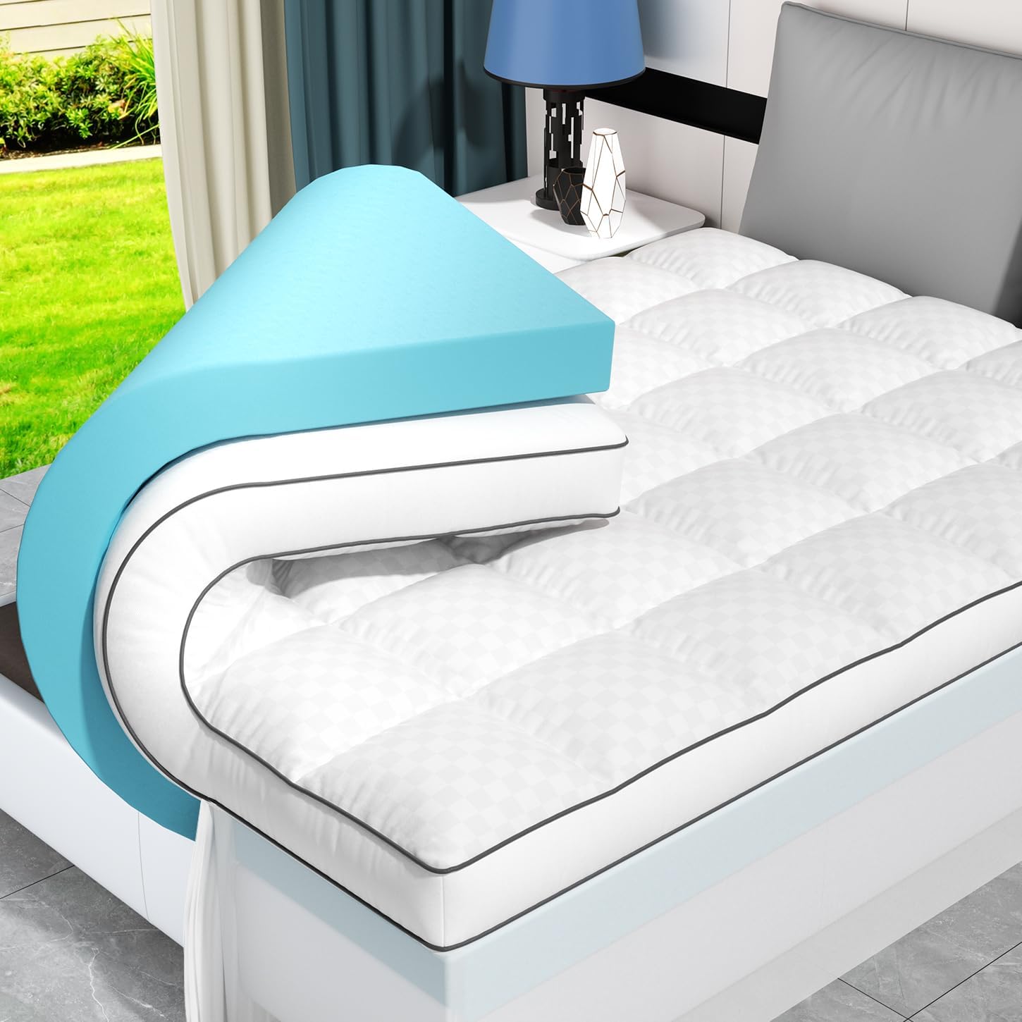 PAYHUIN 4 Inch Memory Foam Mattress Topper