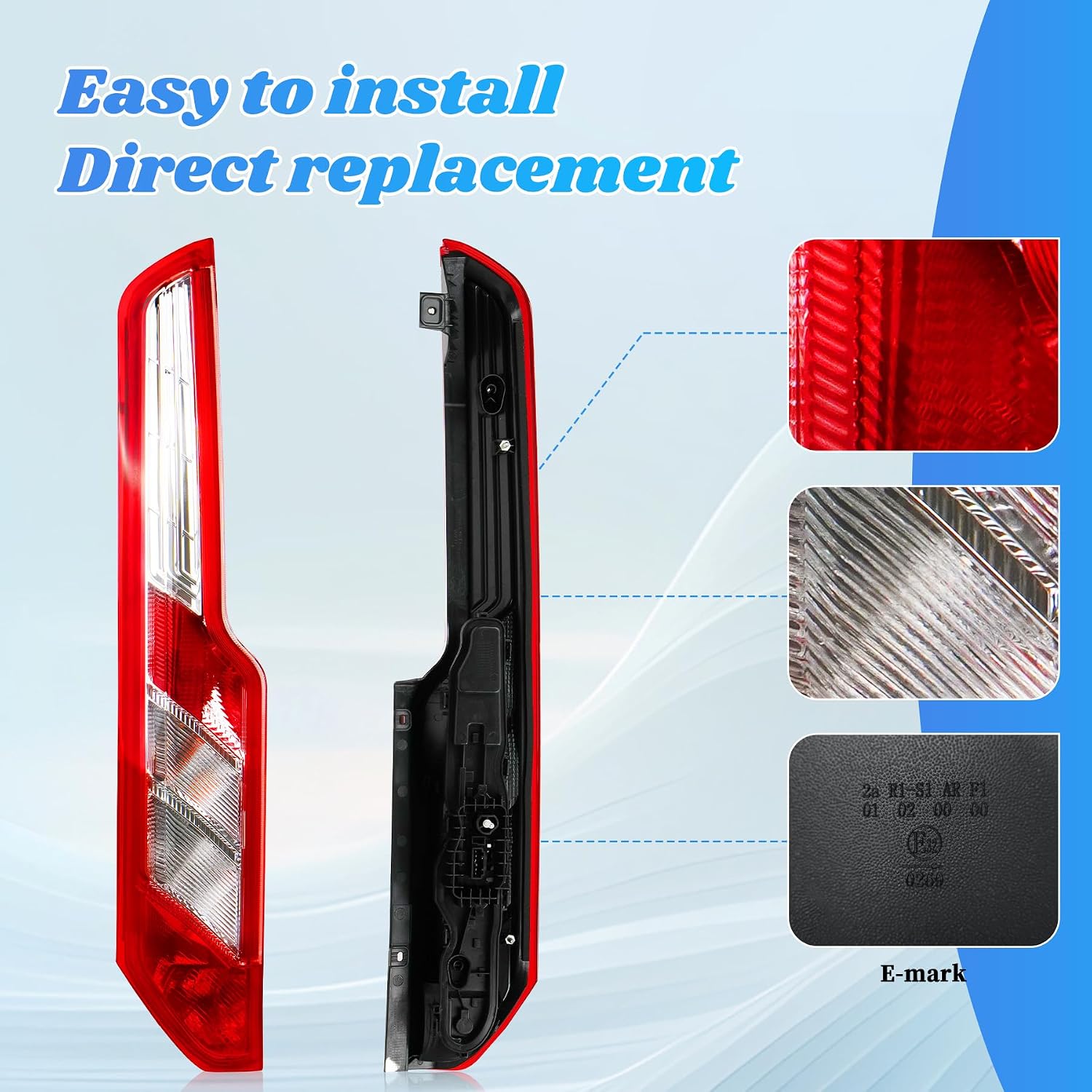 Thumbnail 2 de Convitex Left Rear Light Assembly for Ford Transit Custom V362 (2012–2023) – UK Left Side