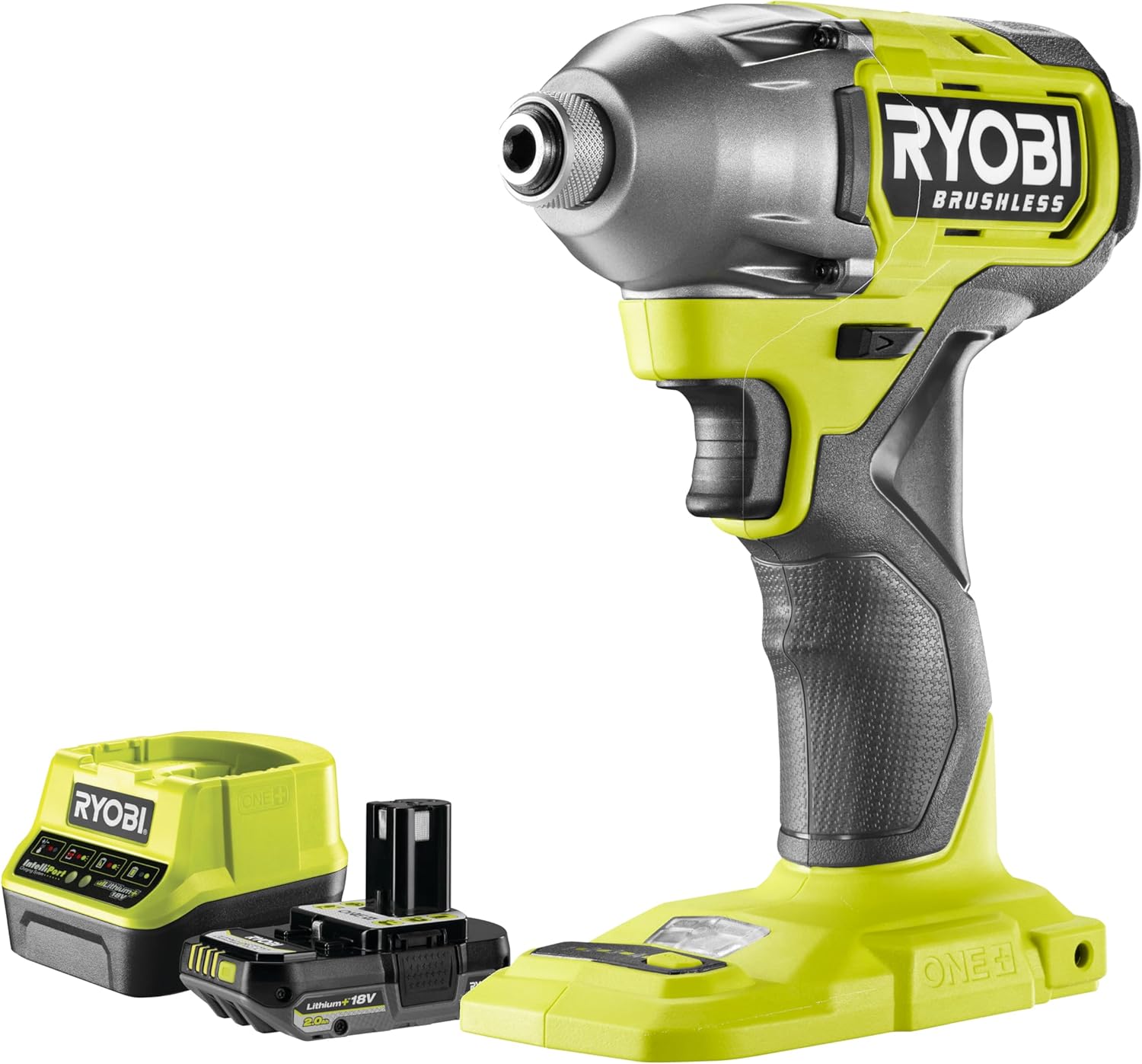 RYOBI RID18BL-0 Visseuse à chocs 18V ONE+ Brushless, 300 Nm, avec batterie 2Ah et chargeur rapide 2A