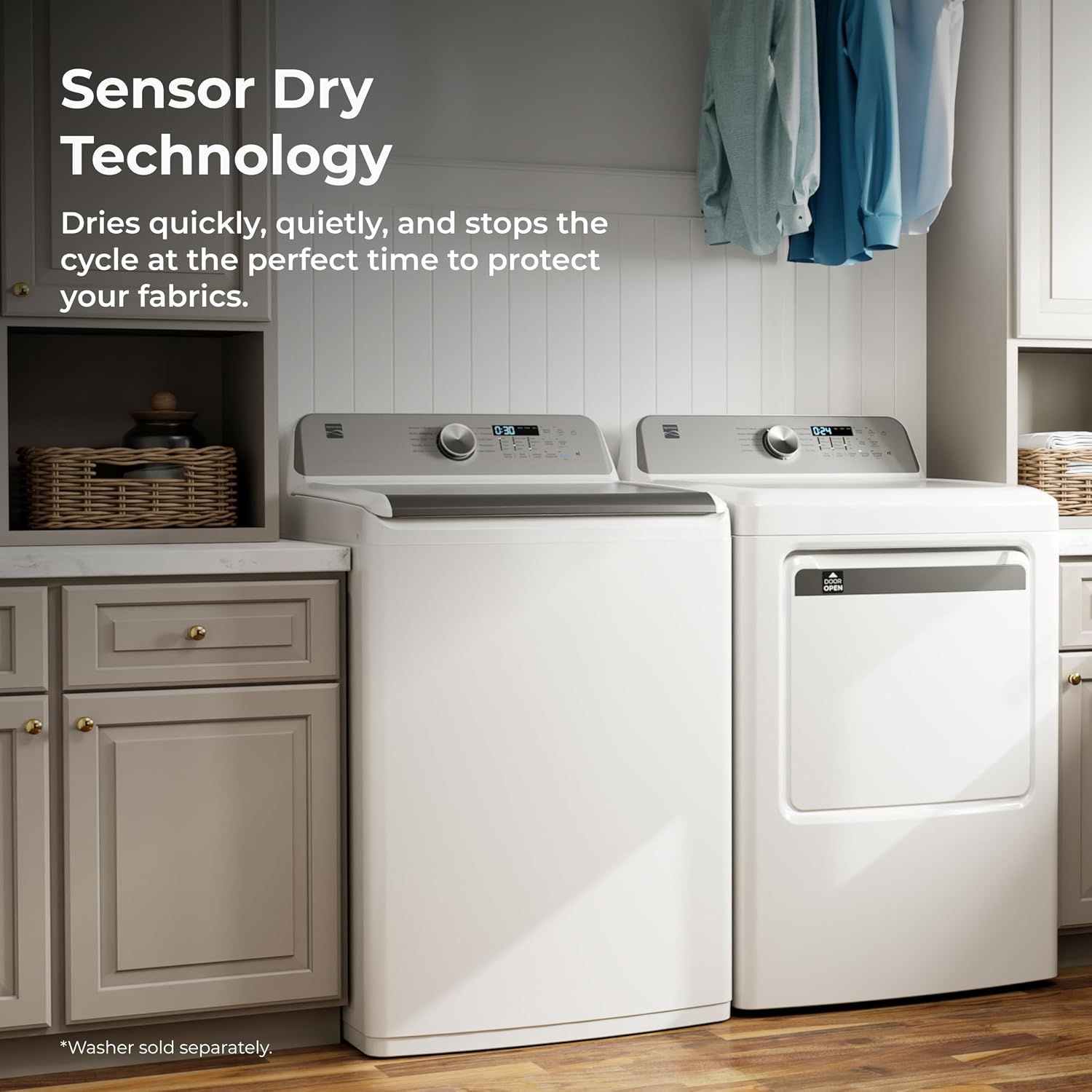 Detalle de Kenmore 7.0 cu. ft. Front Load Gas Dryer with Smart Sensor Drying