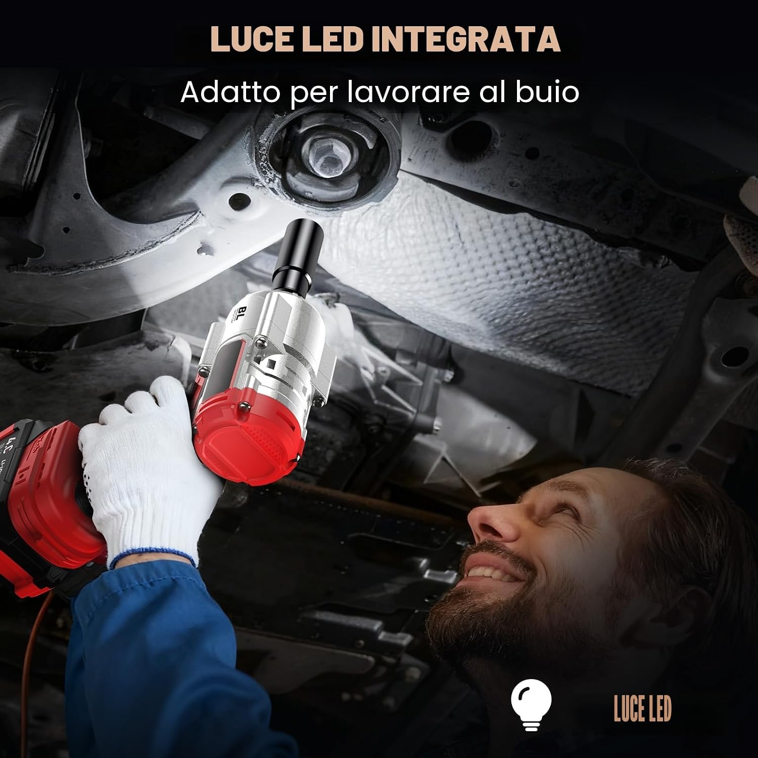Thumbnail 6 de Avvitatore a impulsi 3-in-1 a batteria 1200Nm con motore brushless, 2 batterie 4.0Ah e bussole 1/2
