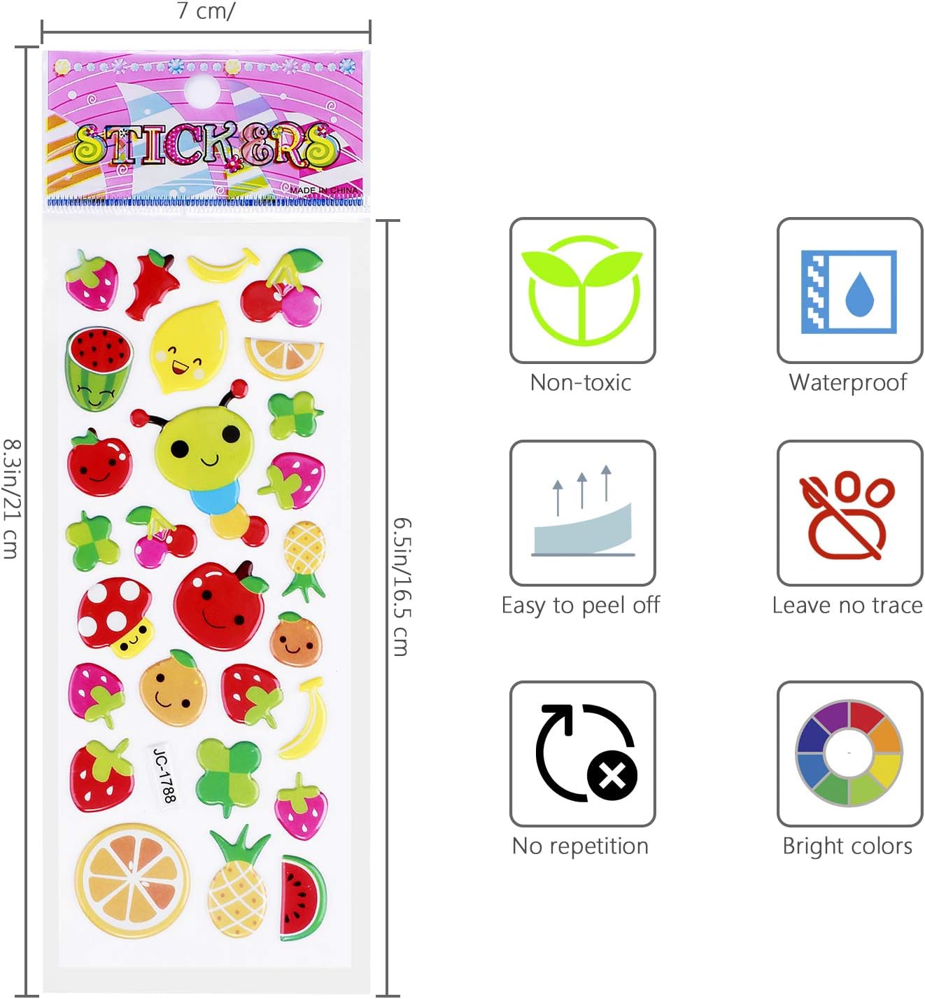 Thumbnail 6 de Meafeng 3D Puffy Stickers 550+ pieces for kids 🧩