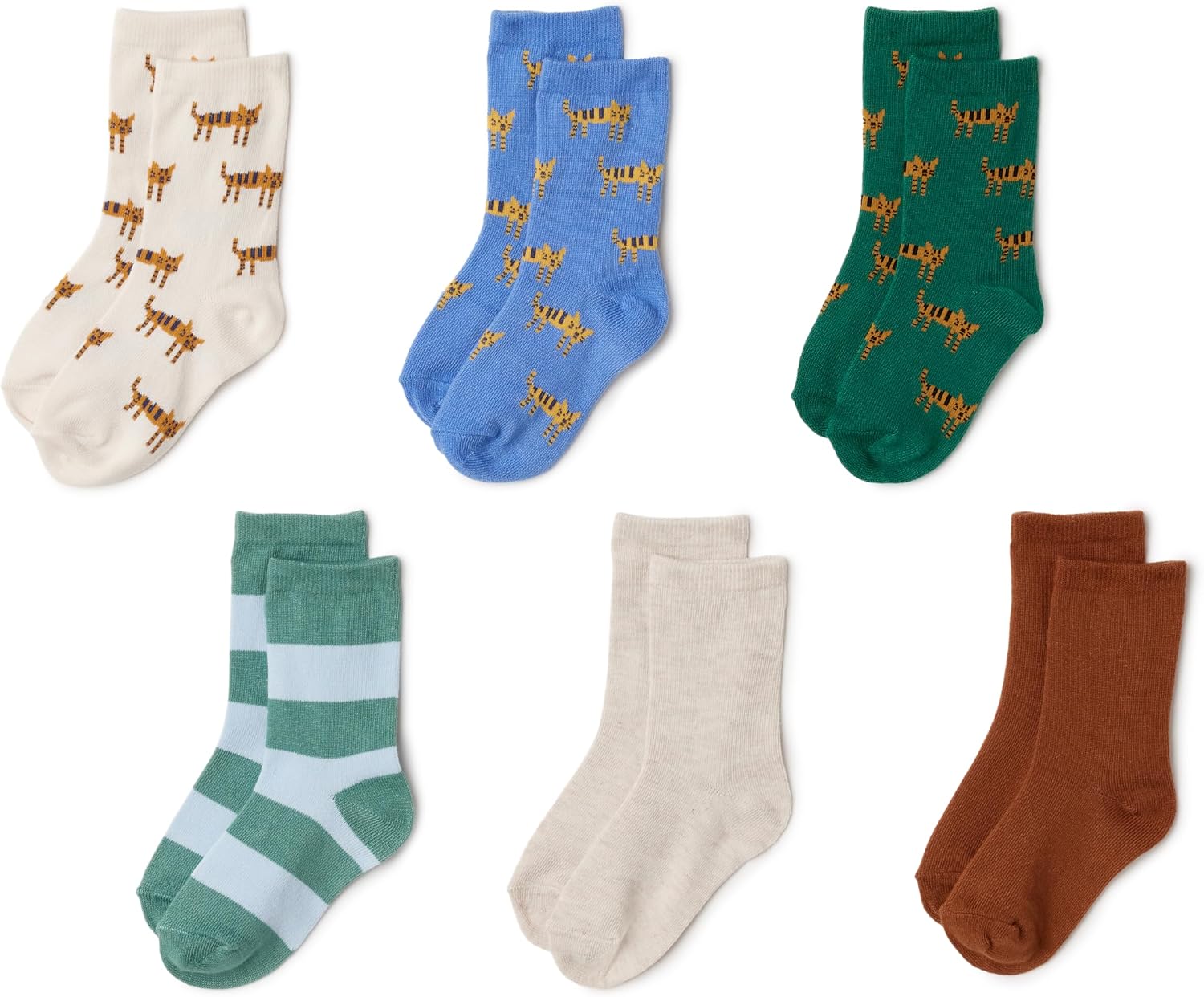 Detalle de Amazon Essentials Patterned Crew Socks