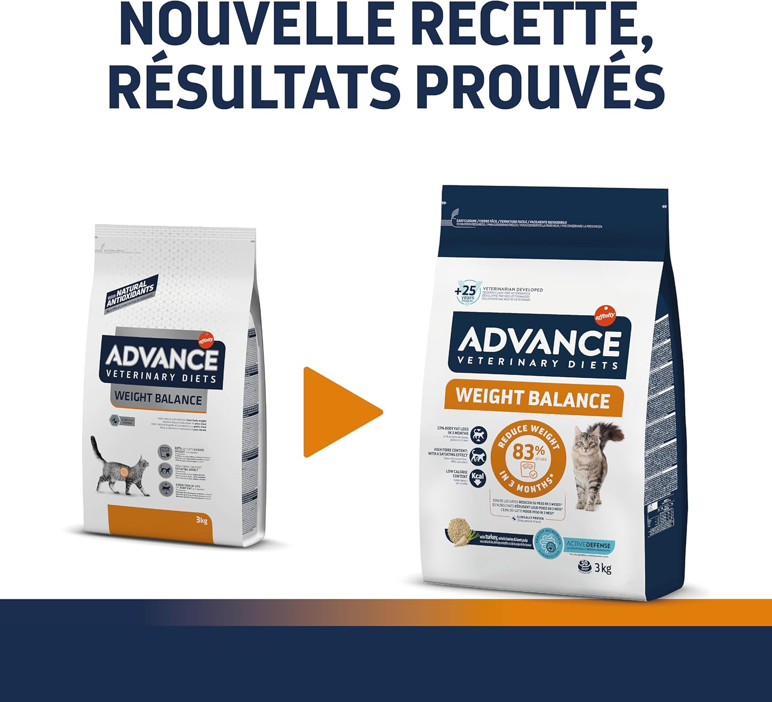 Detalle de Advance Veterinary Diets Weight Balance – Croquettes pour chats en surpoids – 3 kg