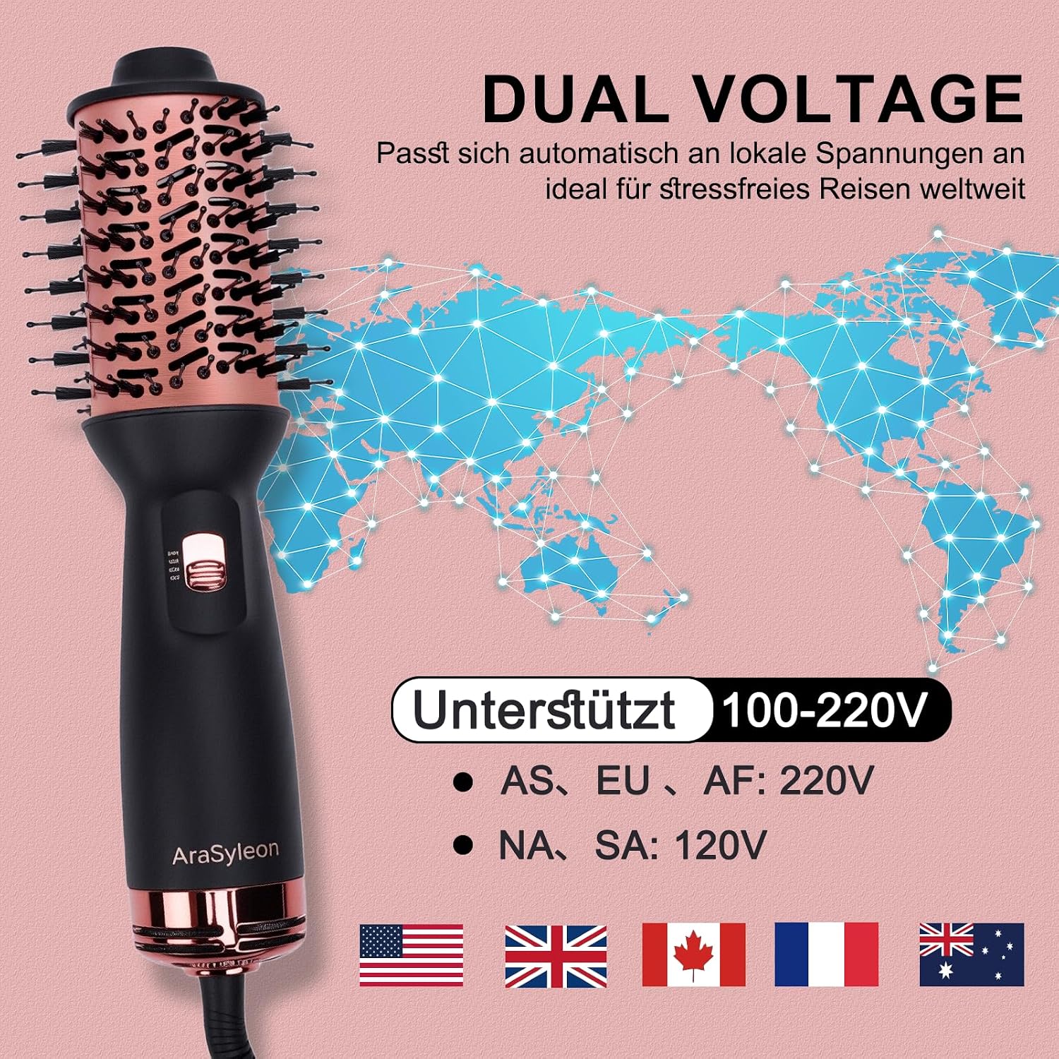 Detalle de Reise Warmluftbürste 700 W AraSyleon 275 g