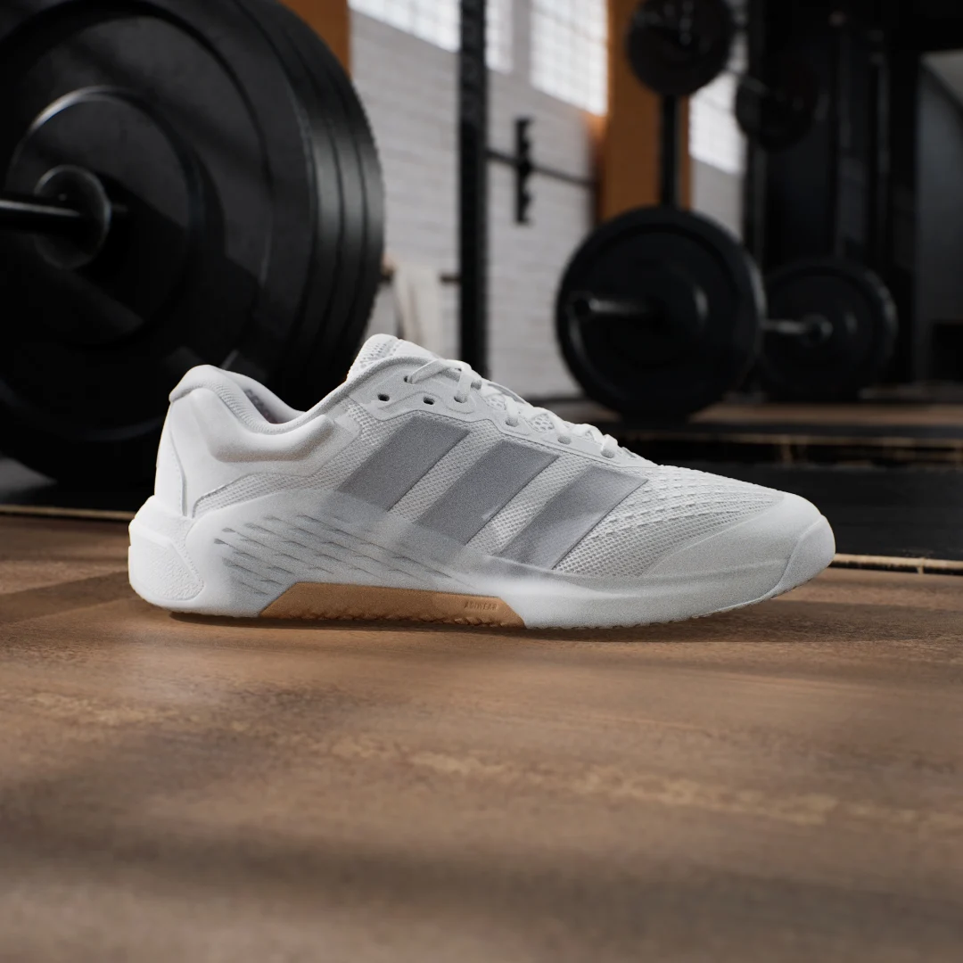 Detalle 2 de Adidas Dropset 4: Zapatilla de training en blanco para entrenamientos intensos