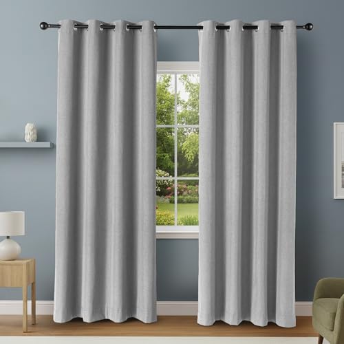Detalle de Amazon Basics Cortinas 100% Opacas 132 x 244 cm 🏠