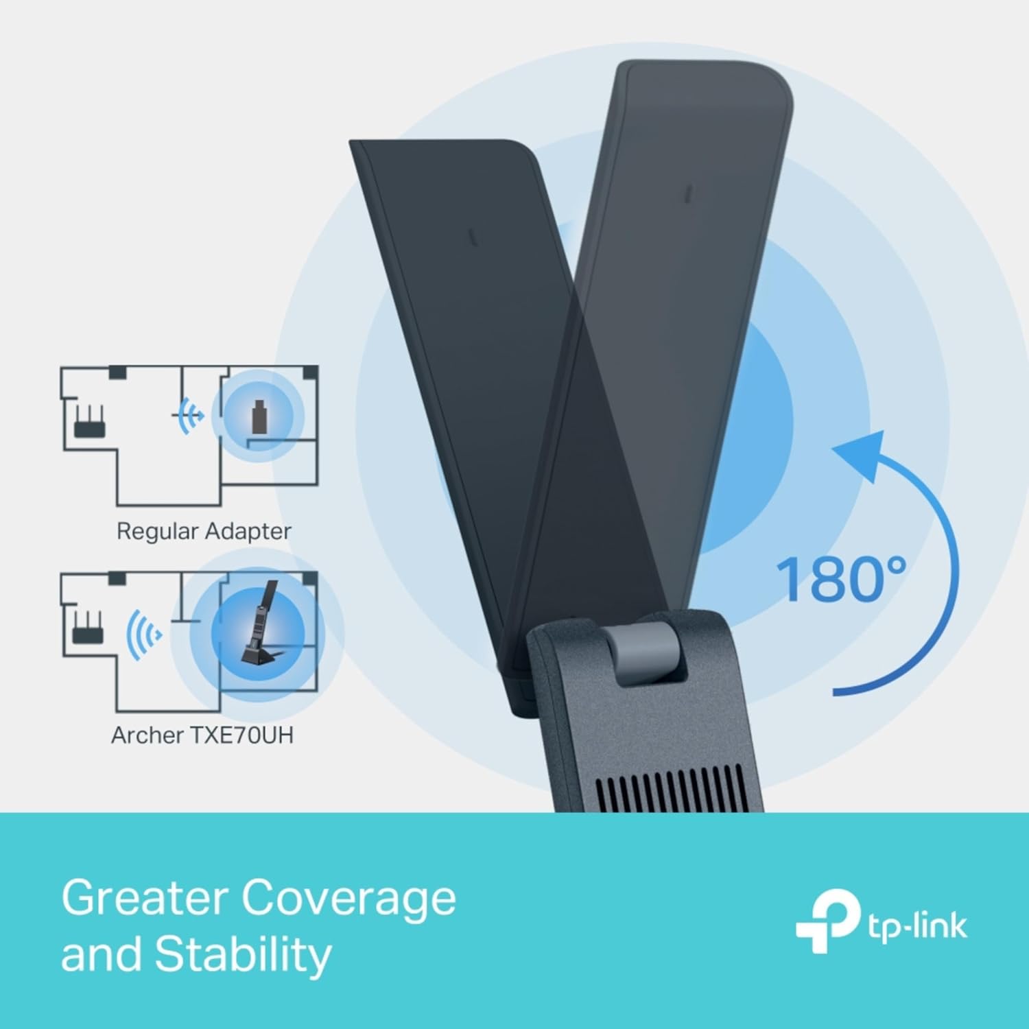 Thumbnail 4 de TP-Link Archer TXE70UH AXE5400 WiFi 6E Tri-Band USB Dongle for PC