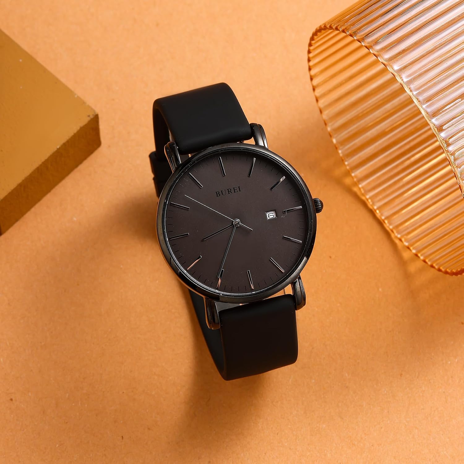 Thumbnail 3 de BUREI Reloj de Hombre Minimalista Ultra Delgado