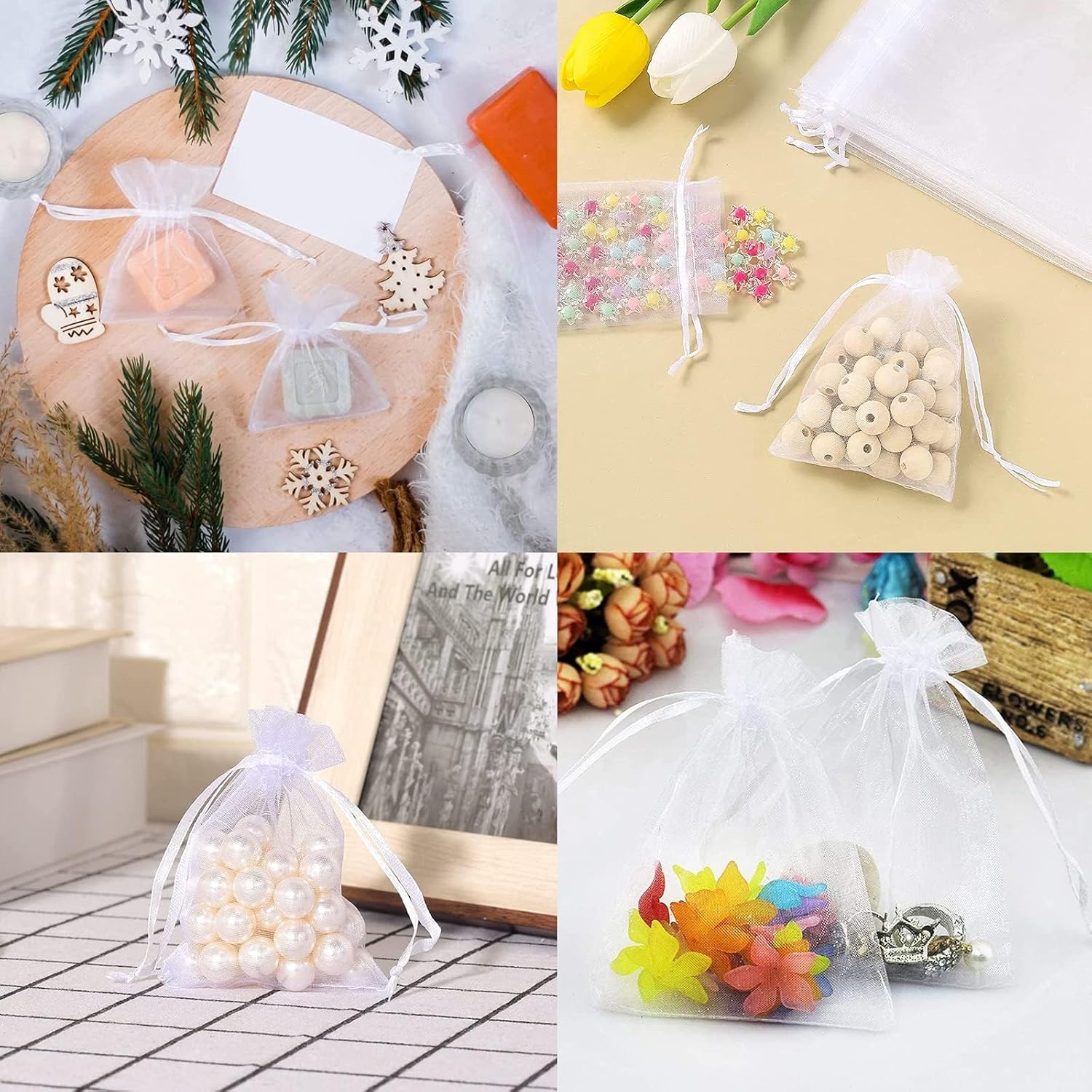 Thumbnail 6 de Carehabi 100 bolsas organza blanco 7 x 9 cm