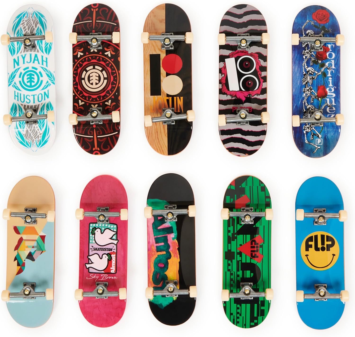 Tech Deck DLX PRO Pack con 10 fingerboard collezionabili per skate