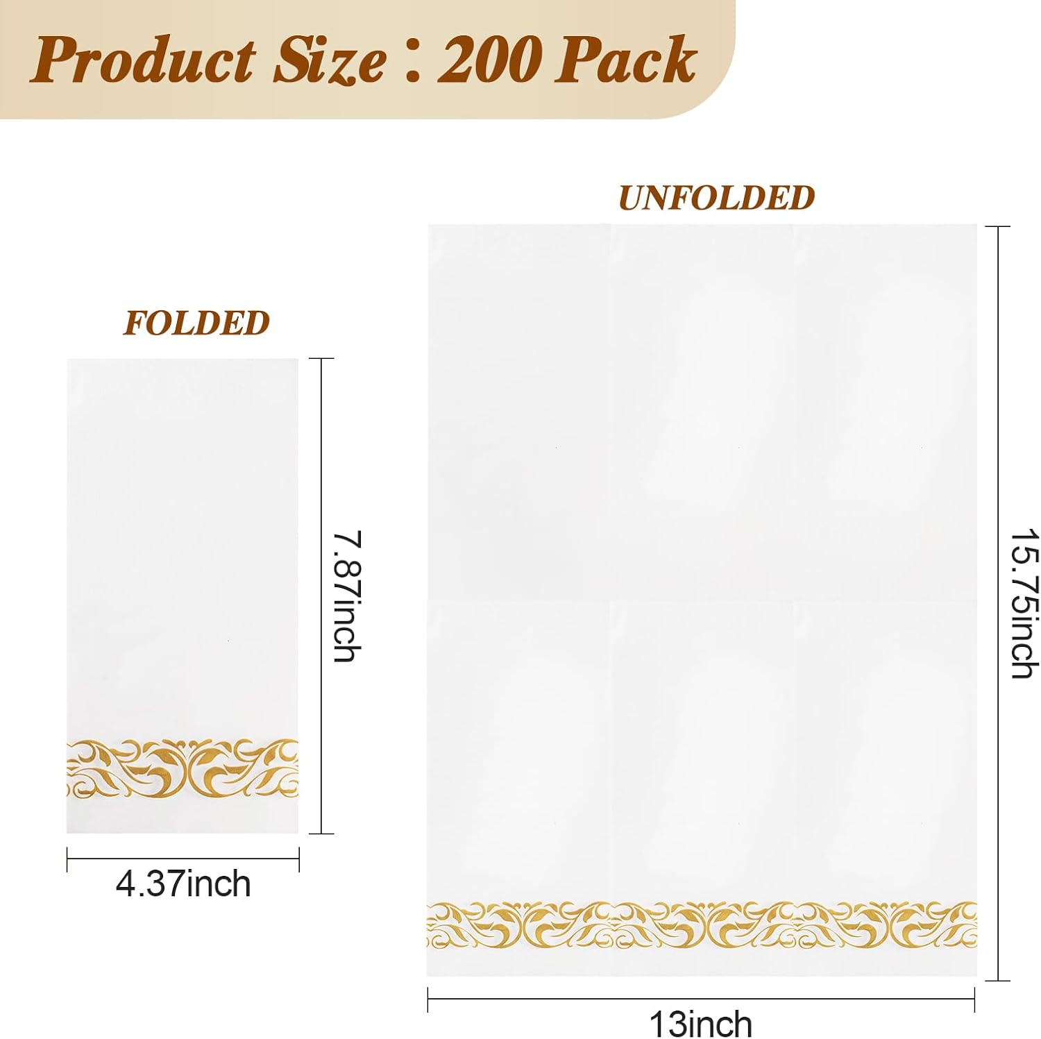 Detalle de BESTVIP Disposable Paper Napkins, 3-Ply