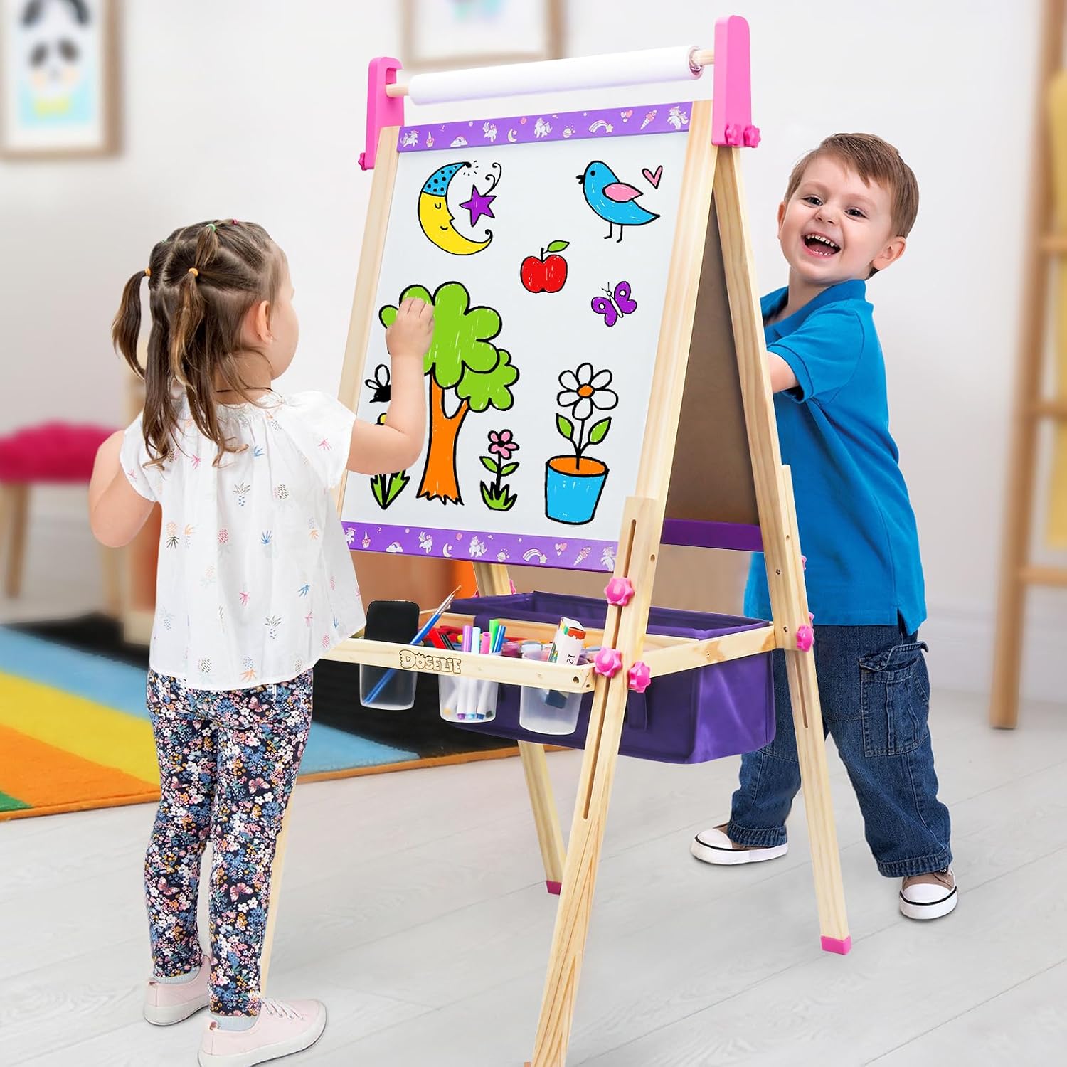 Thumbnail 6 de Adjustable Wooden Kids' Easel