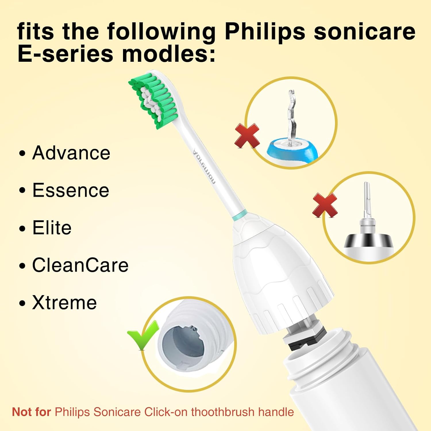 Detalle 2 de Aoremon Toothbrush Heads for Philips Sonicare, 6-Pack 🦷