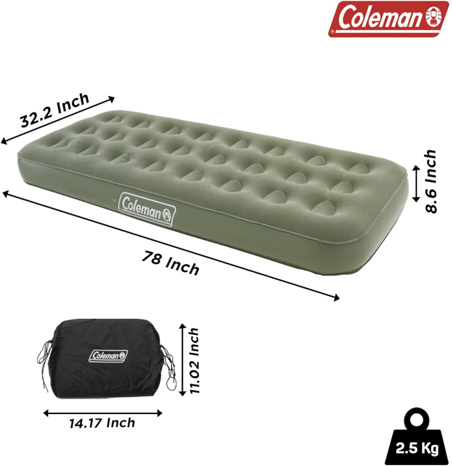 Thumbnail 1 de Coleman Airbed Comfort Bed – Camping Mat with Flocked Surface