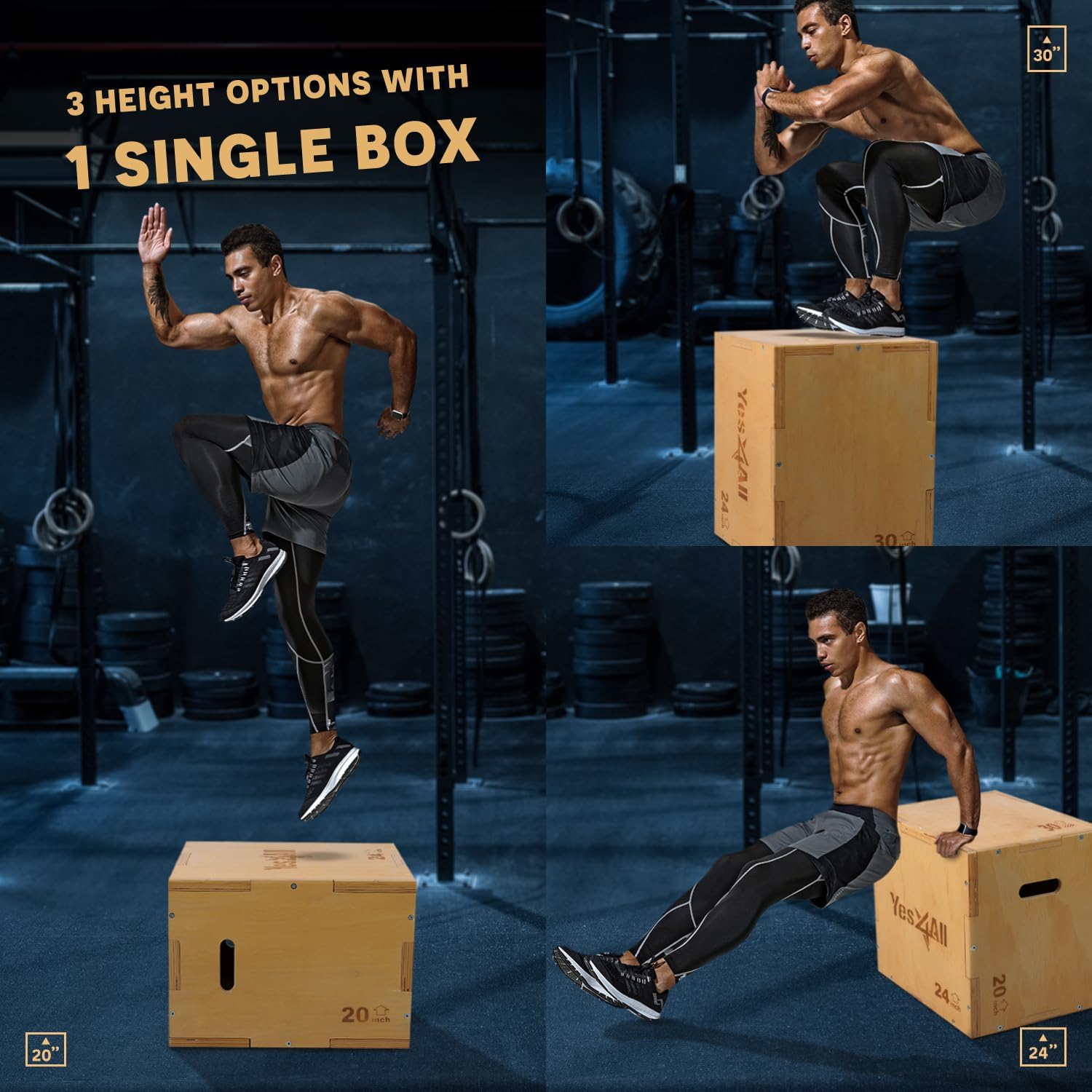 Thumbnail 1 de Yes4All Plyo Box 3-in-1 jump box 450 lbs
