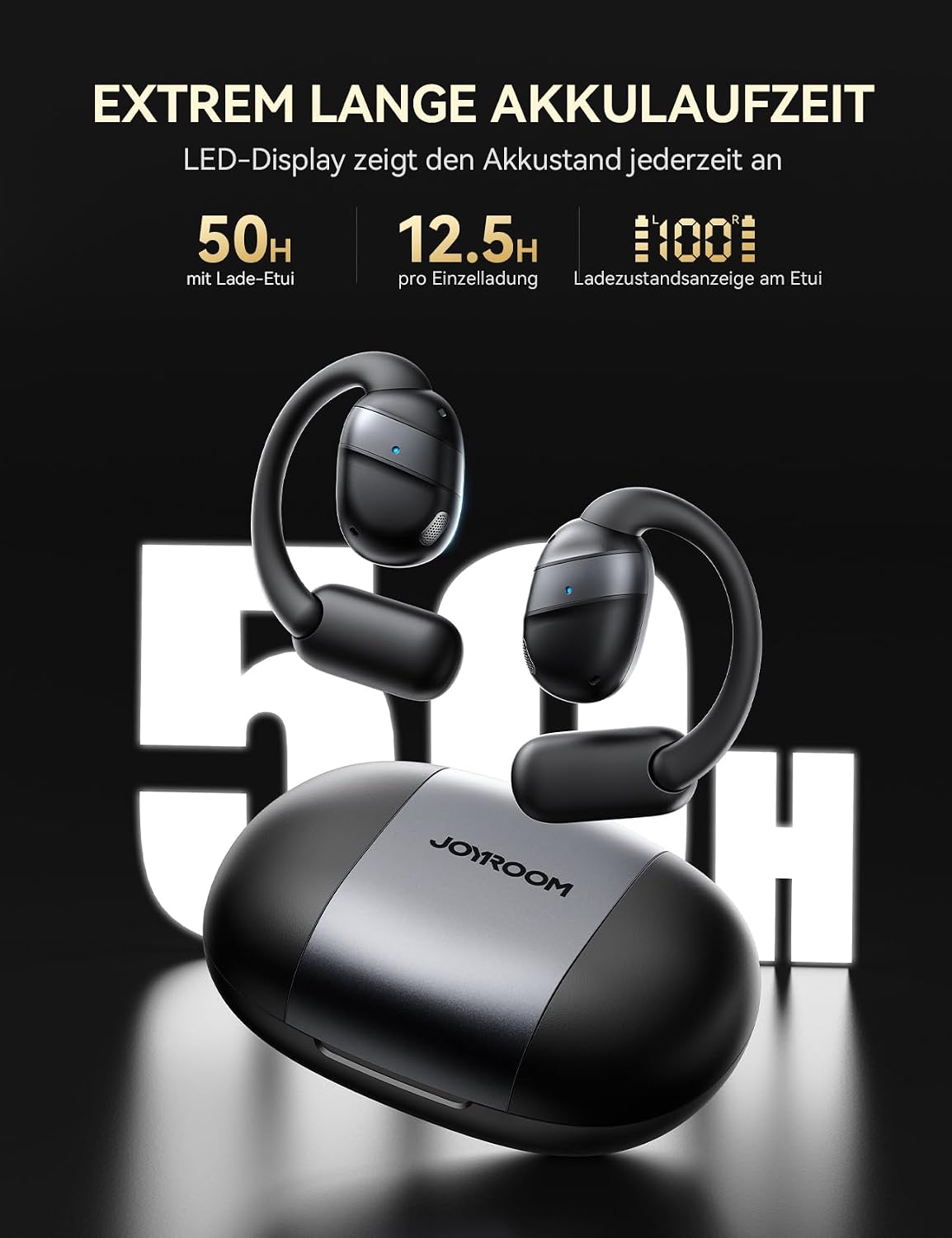 Detalle de JOYROOM Open Ear Kopfhörer Bluetooth 5.4, 50 Std. Spielzeit
